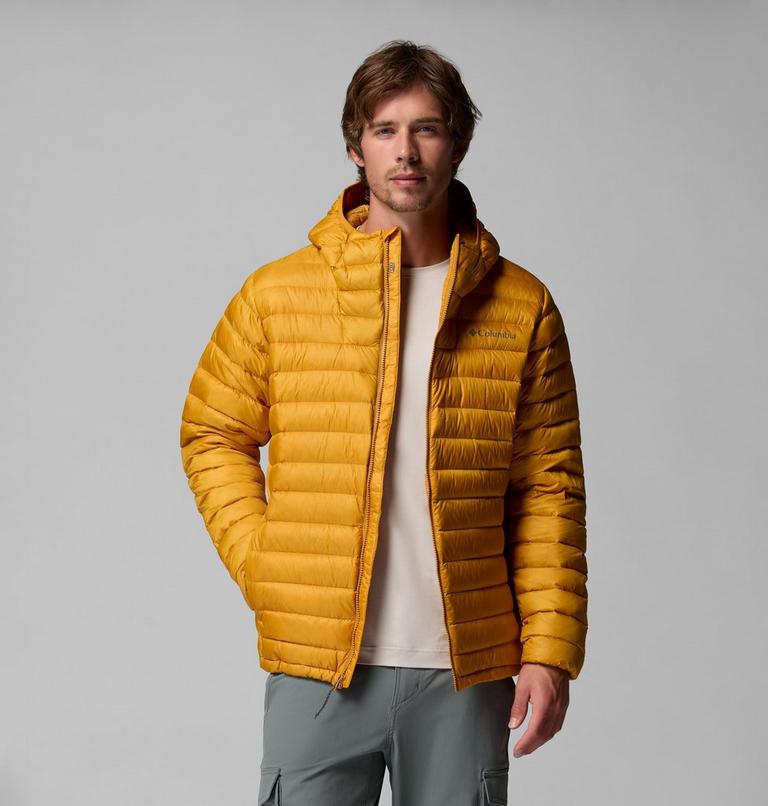 Men's Corelite Packable Down Hooded Jacket, Color: Squash, image 5