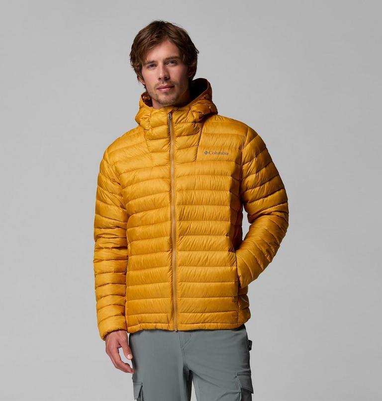 Men's Corelite Packable Down Hooded Jacket, Color: Squash, image 1