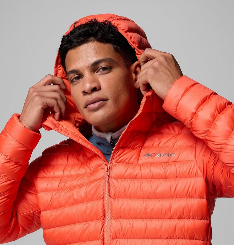 Men's Corelite Packable Down Hooded Jacket, Color: Zing, image 10