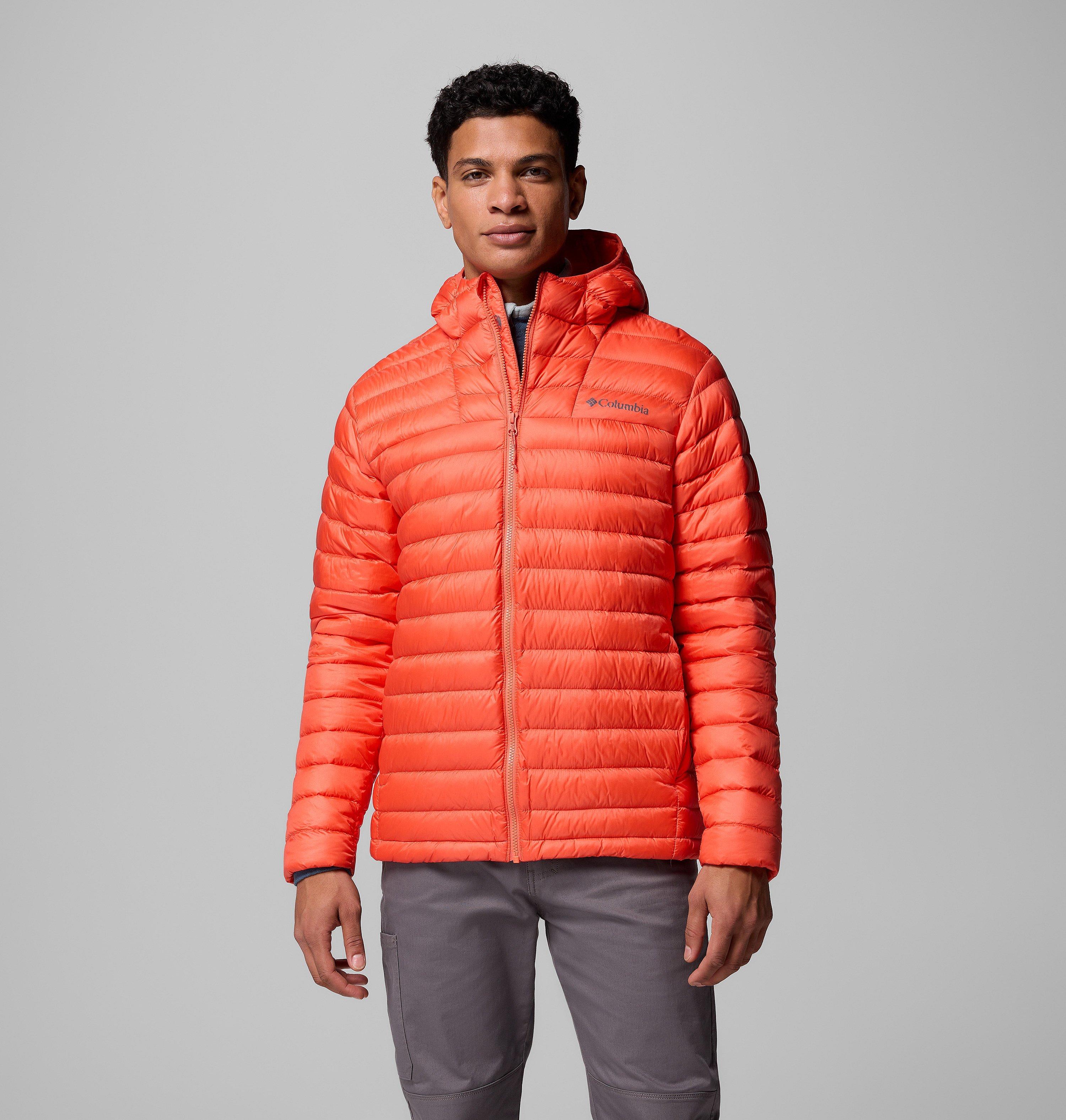 Columbia Sportswear Men's Orange Columbia - Corelite™ Packable Down Hooded Jacket - Zing Small
