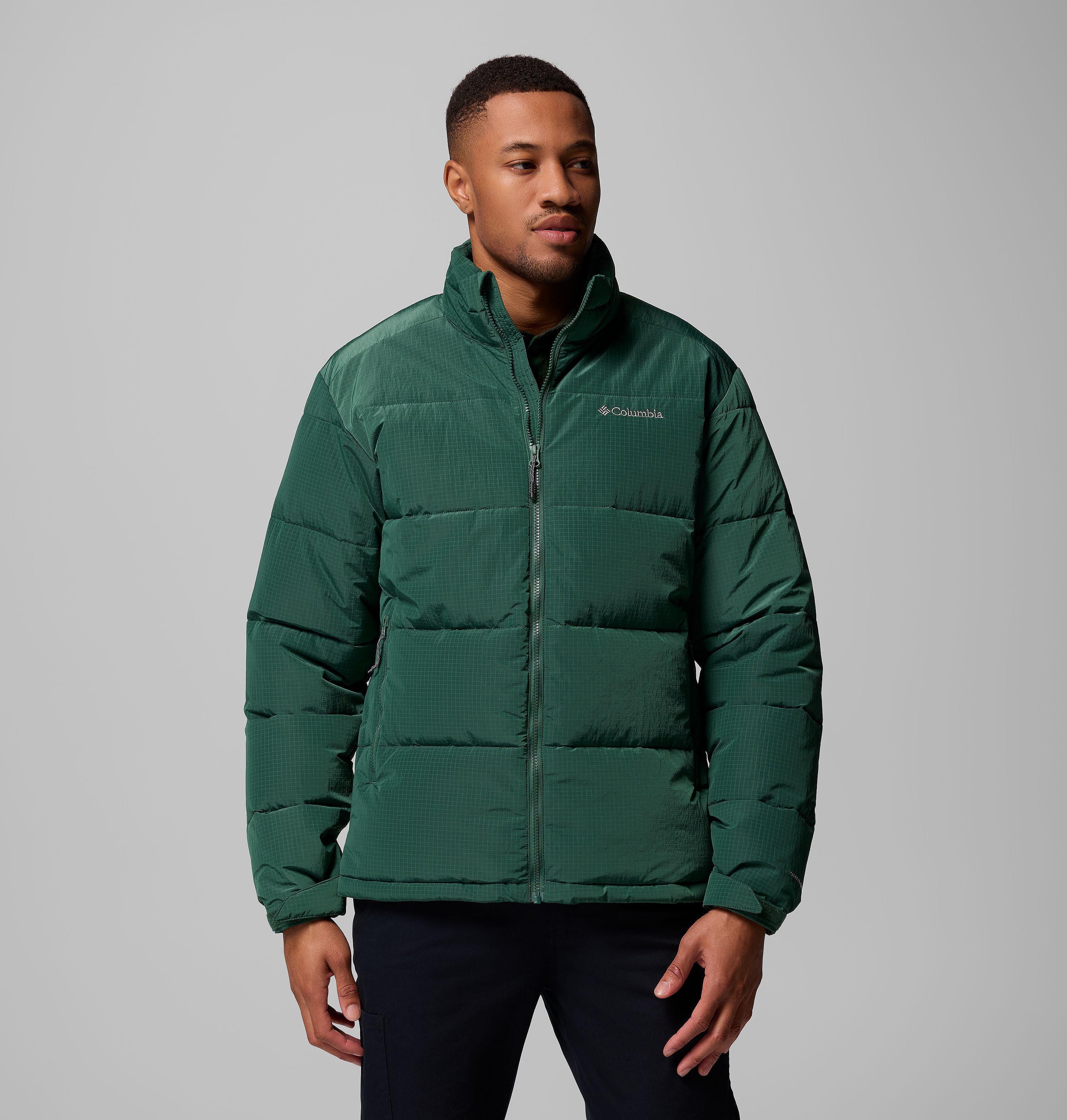 Columbia Sportswear Men's Green Columbia - Pike Lake™ Novelty Puffer Jacket - Rain Forest Medium