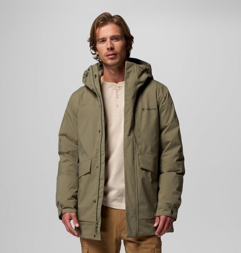 Parka impermeable de plumón Street Heights para hombre, Color: Stone Green, image 5