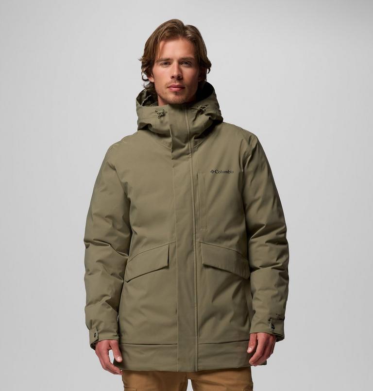 Parka impermeable de plumón Street Heights para hombre, Color: Stone Green, image 1