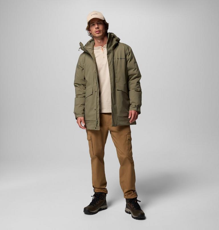 Parka impermeable de plumón Street Heights para hombre, Color: Stone Green, image 2