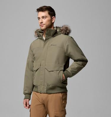 Men's Cape Ridge Waterproof Down Bomber Jacket, Color: Stone Green, image 4