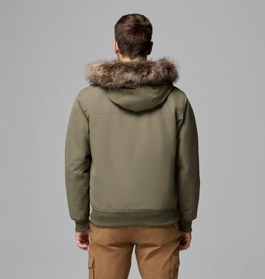 Men's Cape Ridge Waterproof Down Bomber Jacket, Color: Stone Green, image 3