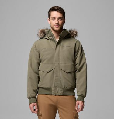 Men's Cape Ridge Waterproof Down Bomber Jacket, Color: Stone Green, image 1