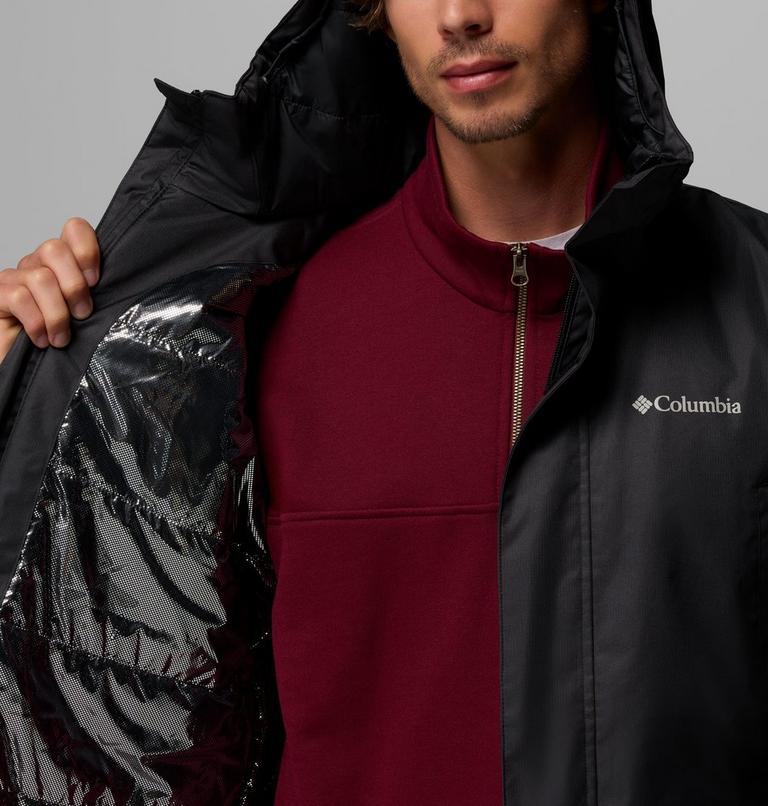 Parka aislante con capucha Pines Lake para hombre, Color: Black, image 7