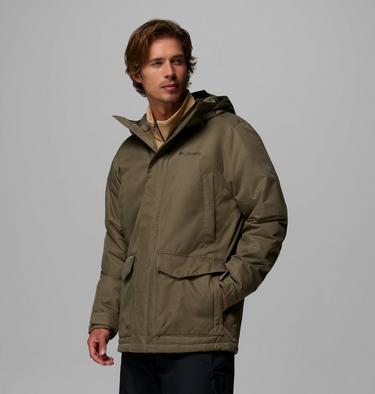 Men's Pines Lake Insulated Hooded Parka, Color: Stone Green, image 4