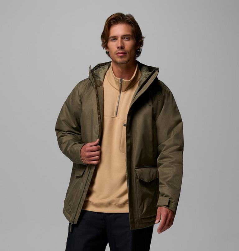 Parka aislante con capucha Pines Lake para hombre, Color: Stone Green, image 5