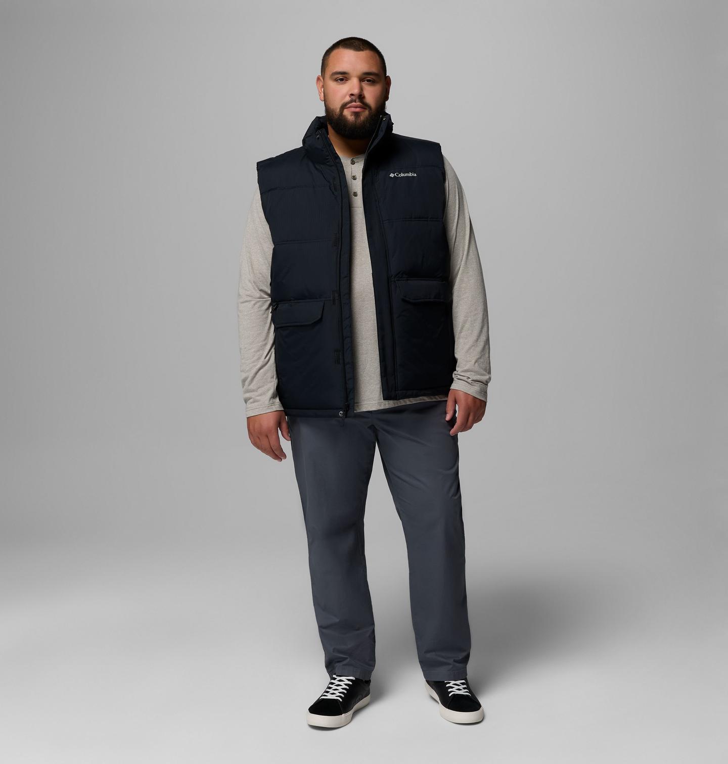 Мужской жилет Columbia Landroamer Puffer Vest - Big, цвет: Чёрный — фото 2