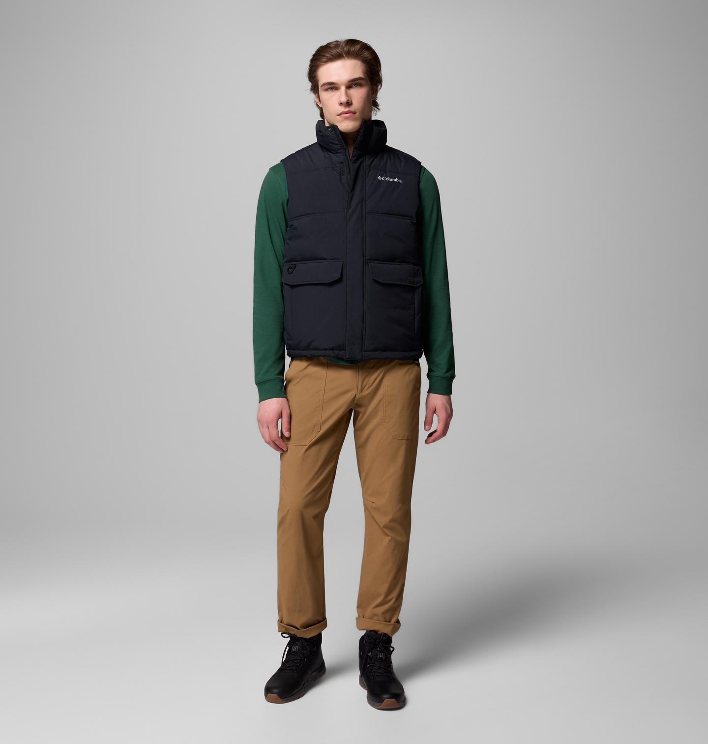 Мужской жилет Columbia Landroamer Puffer Vest - Tall, цвет: Чёрный — фото 2