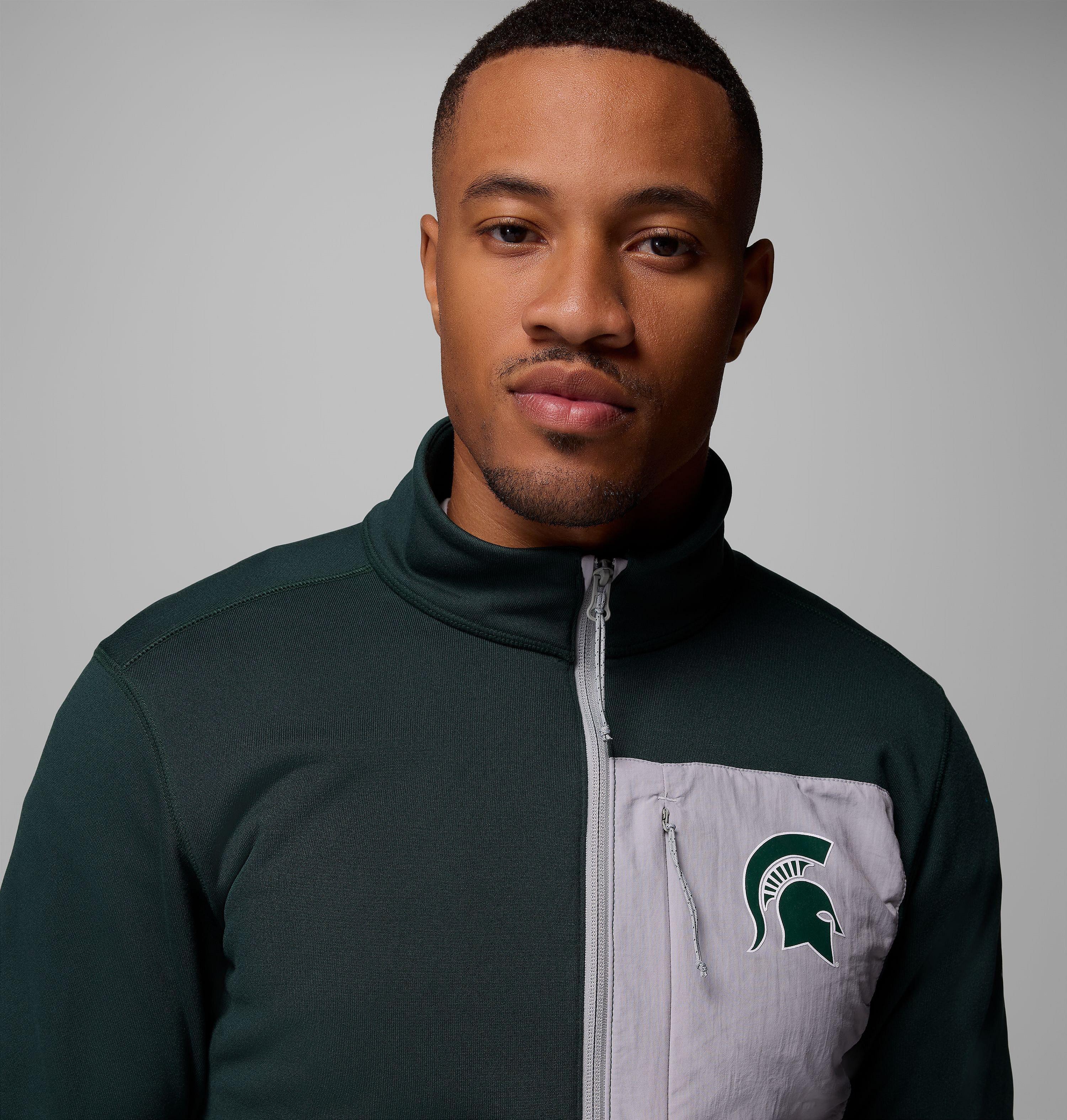 Men's Collegiate Columbia Hike Half Zip Jacket - Michigan State 5