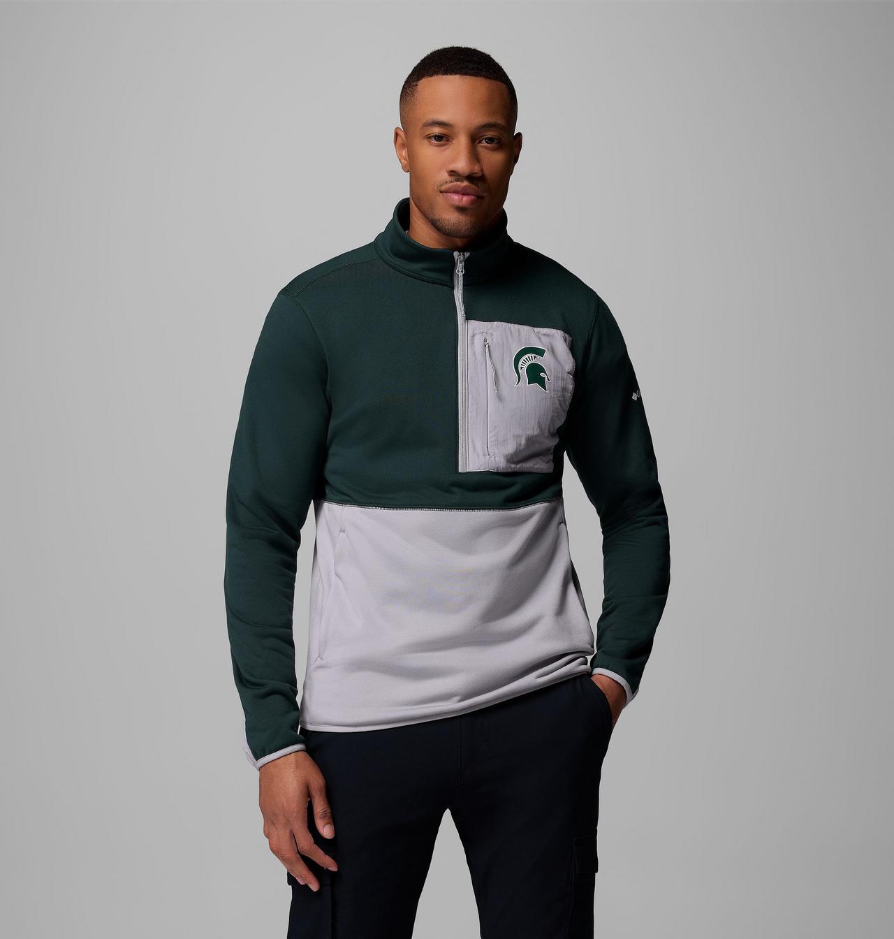 Men's Collegiate Columbia Hike™ Half Zip Jacket - Michigan State 1