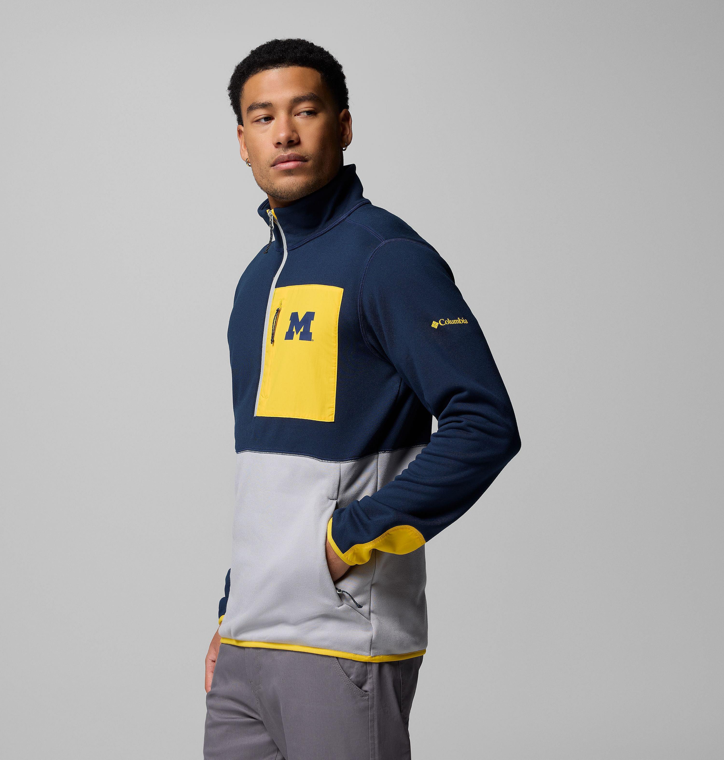 Men's Collegiate Columbia Hike Half Zip Jacket - Michigan 4