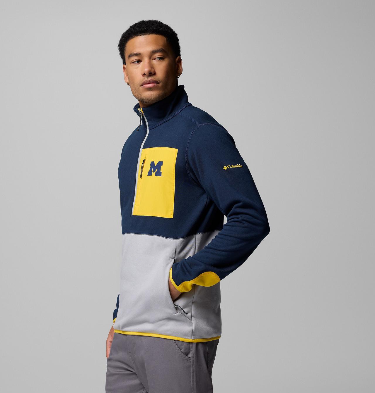 Men's Collegiate Columbia Hike™ Half Zip Jacket - Michigan 4