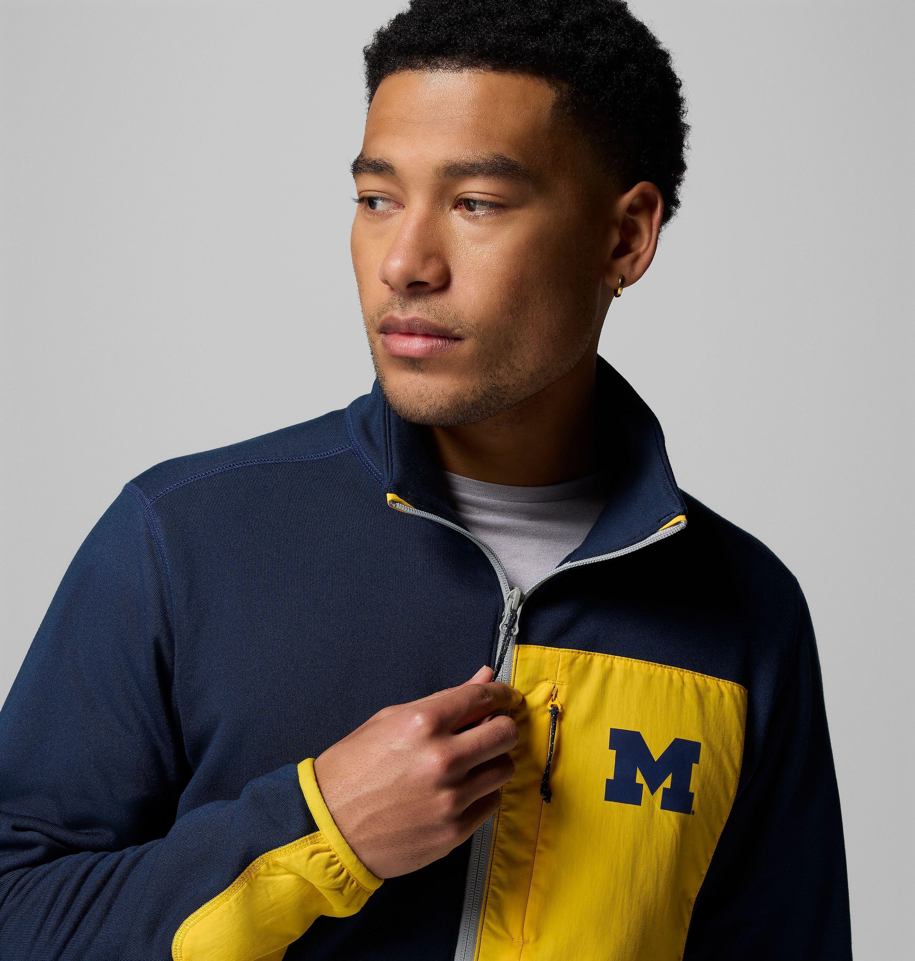 Men's Collegiate Columbia Hike Half Zip Jacket - Michigan 5