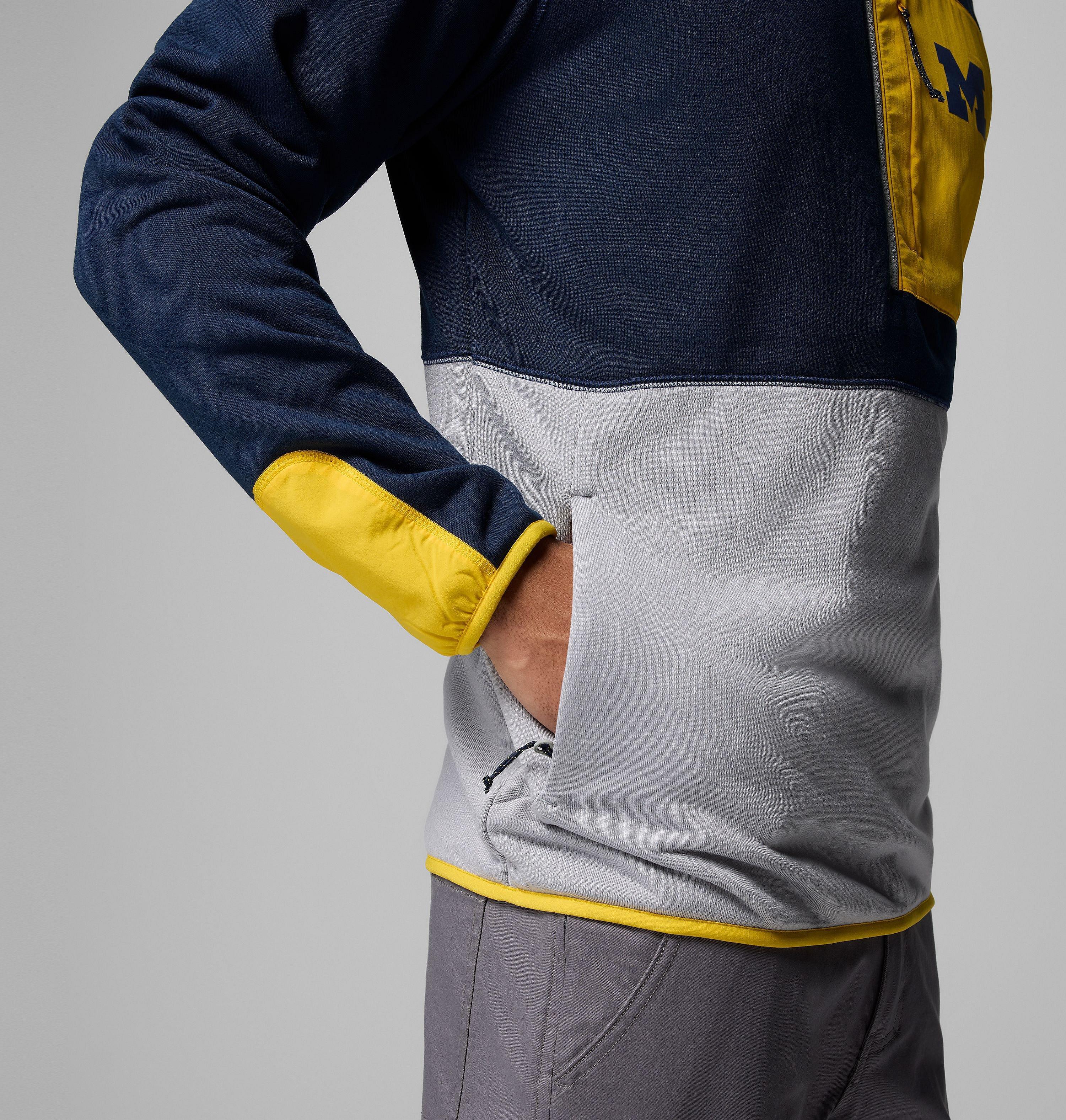 Men's Collegiate Columbia Hike Half Zip Jacket - Michigan 6