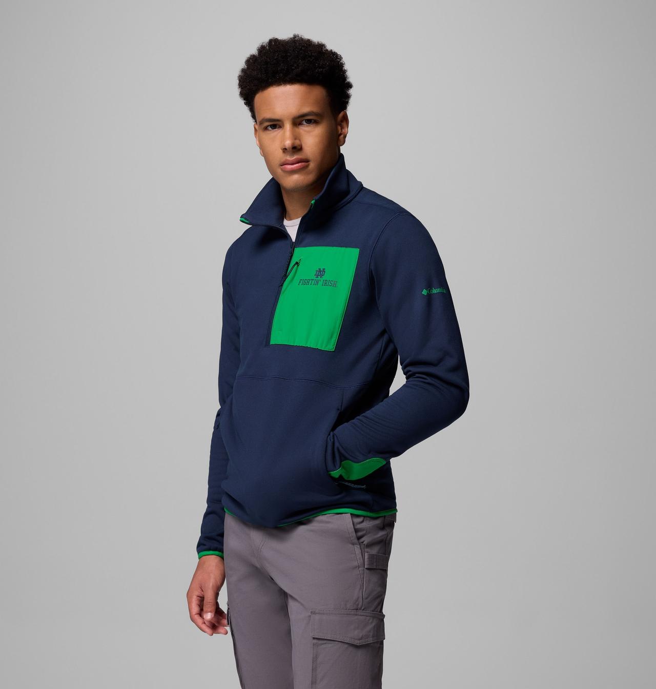 Men's Collegiate Columbia Hike™ Half Zip Jacket - Notre Dame 4