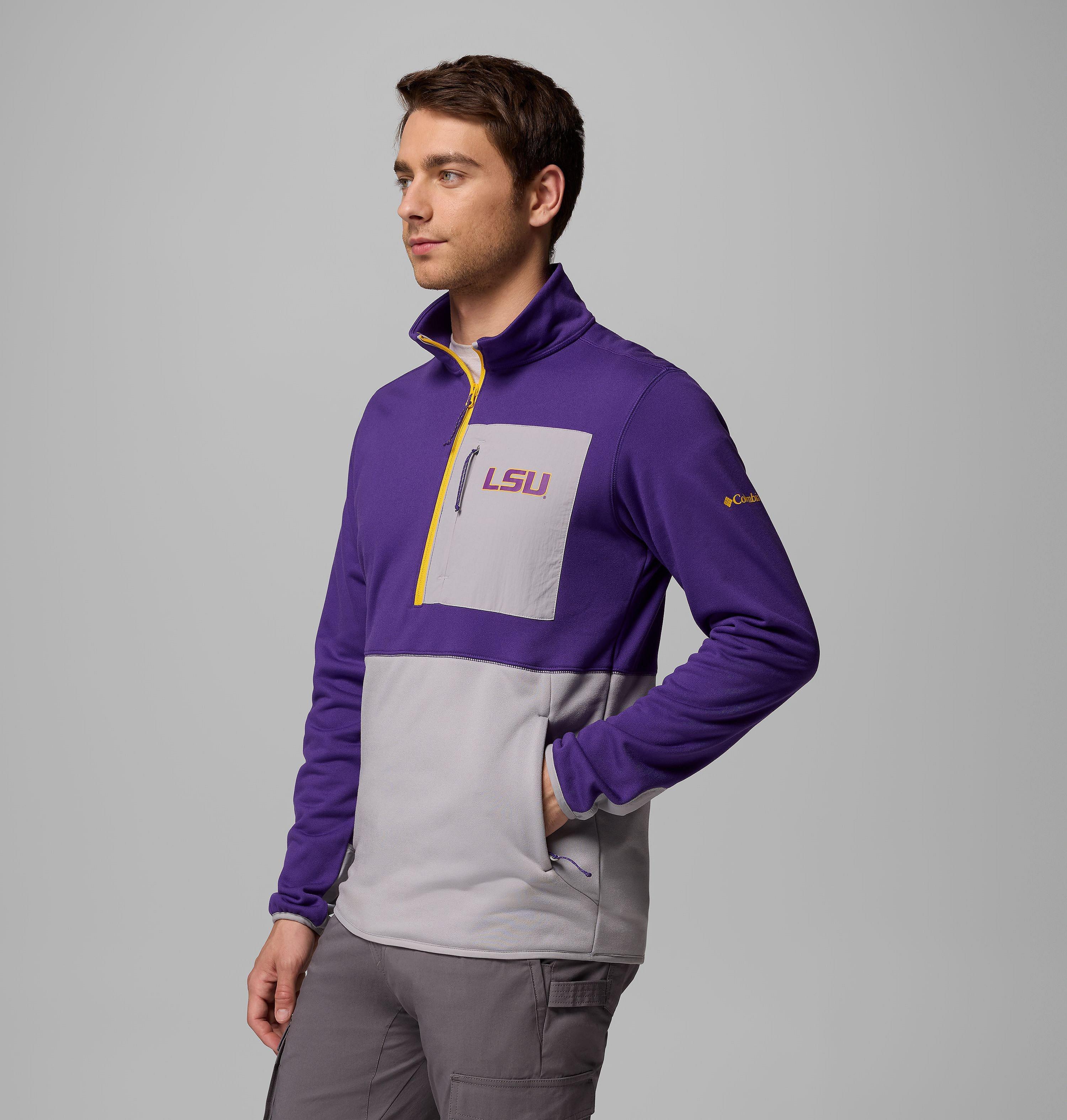 Men's Collegiate Columbia Hike Half Zip Jacket - LSU 4