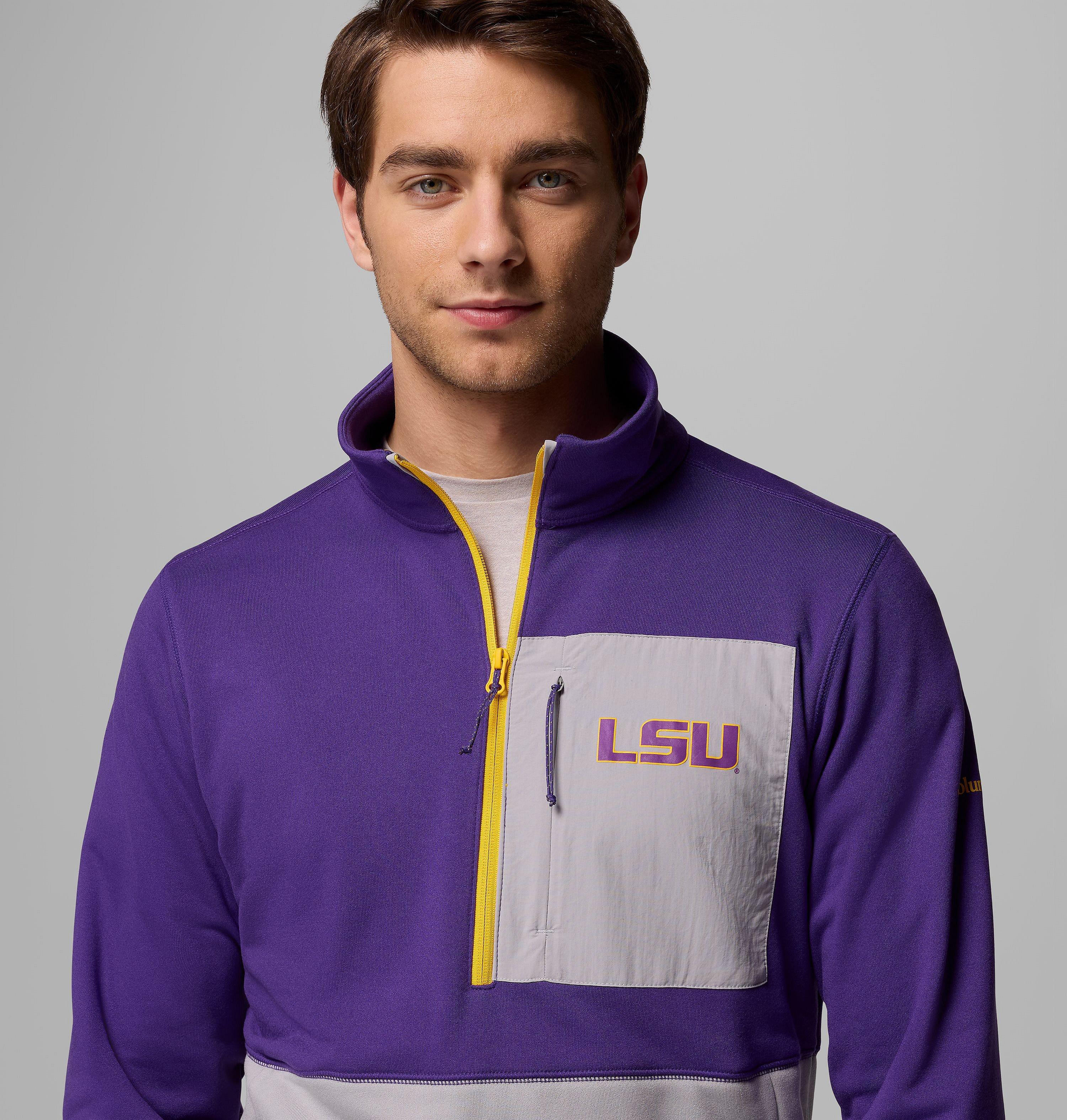 Men's Collegiate Columbia Hike Half Zip Jacket - LSU 5