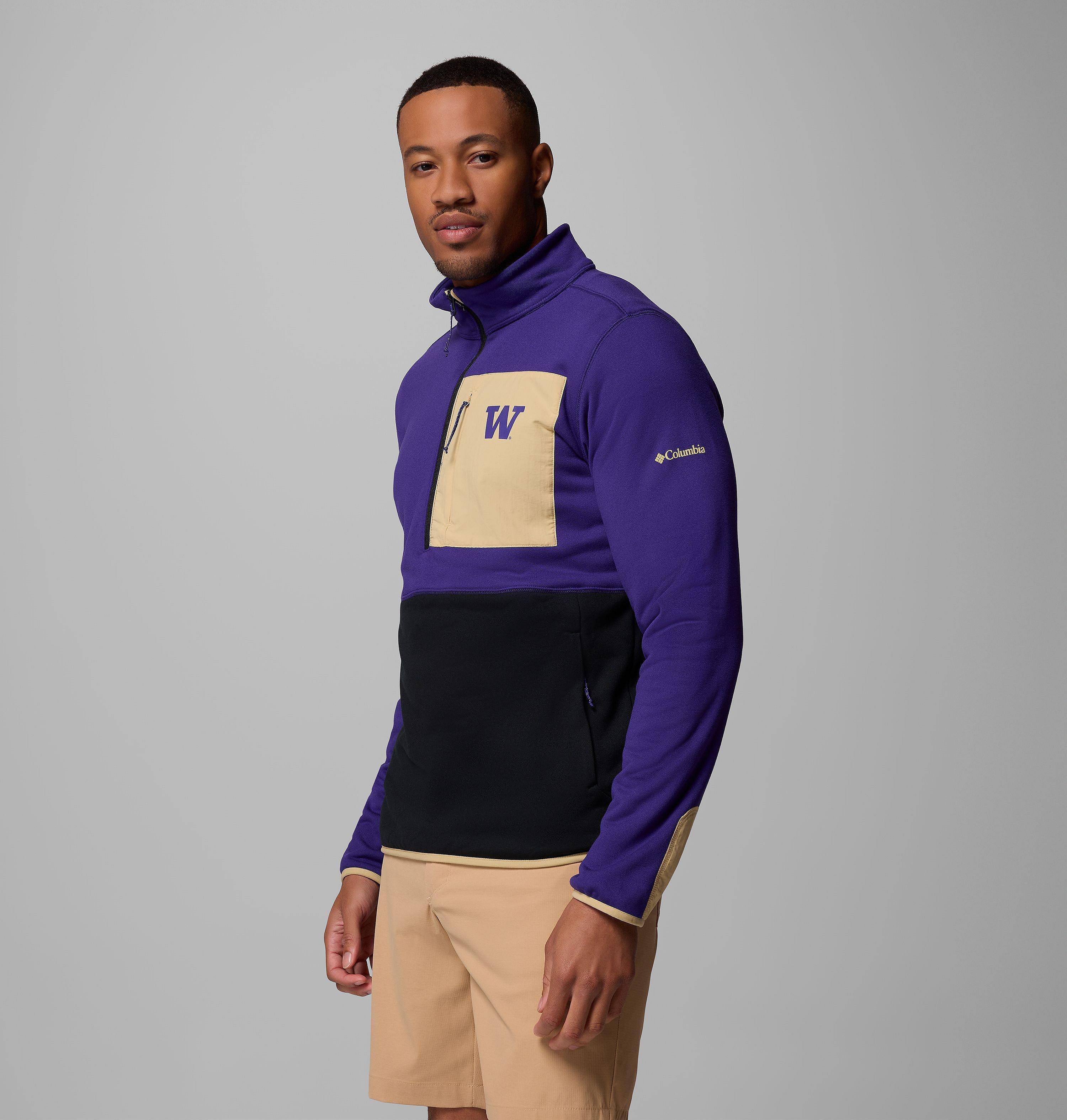 Men's Collegiate Columbia Hike Half Zip Jacket - Washington 4