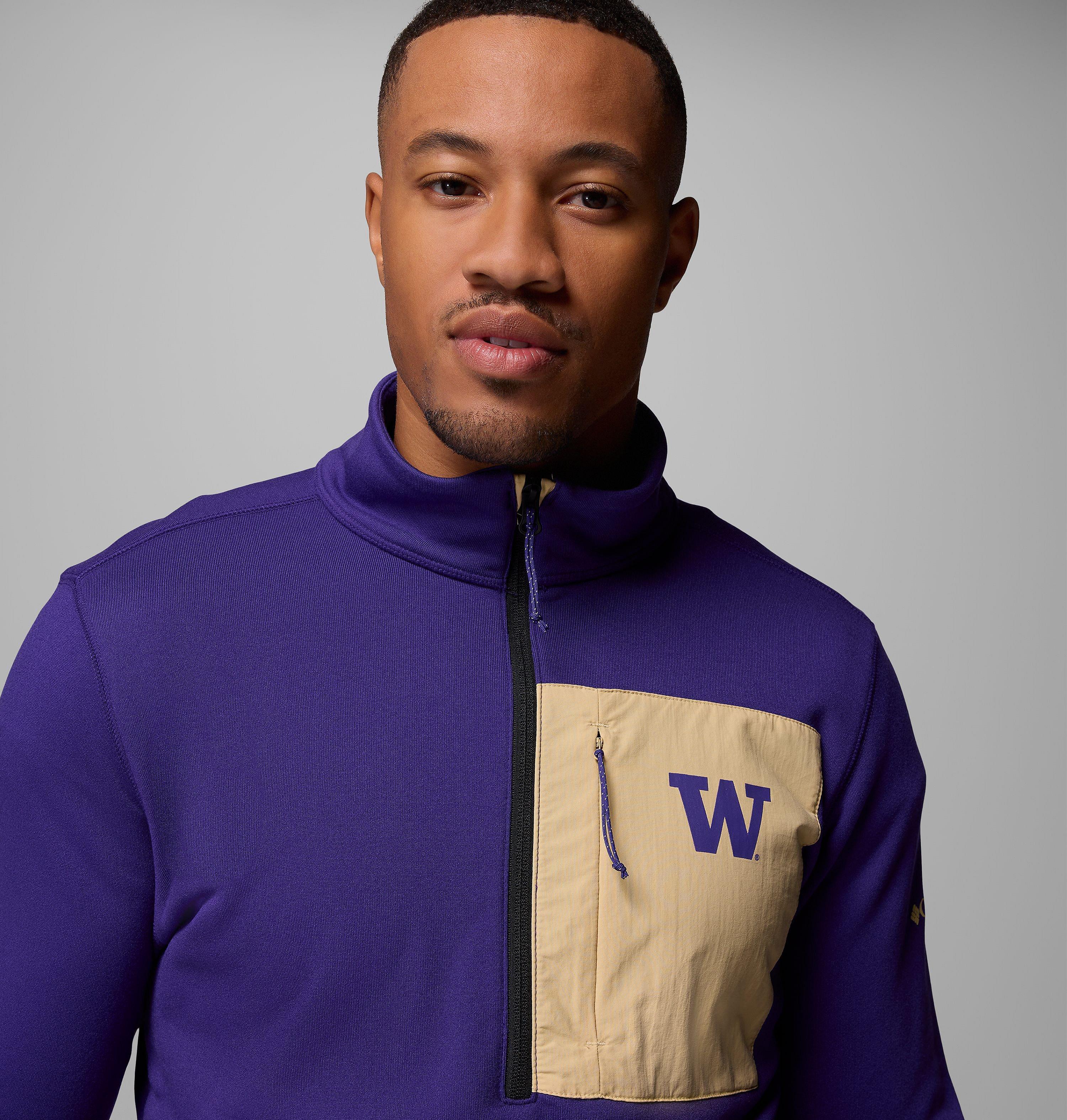 Men's Collegiate Columbia Hike Half Zip Jacket - Washington 5