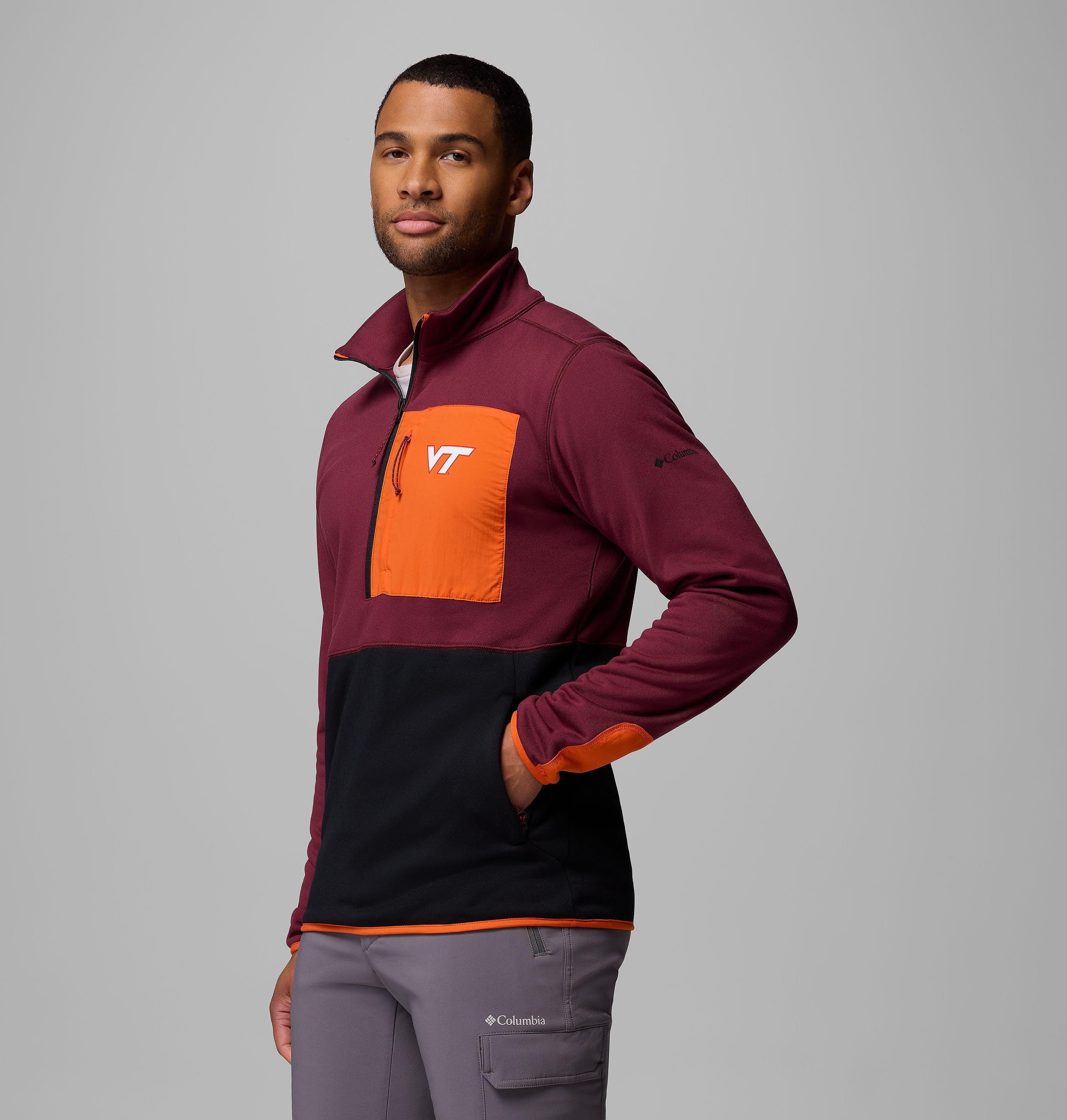 Men's Collegiate Columbia Hike Half Zip Jacket - Virginia Tech 4