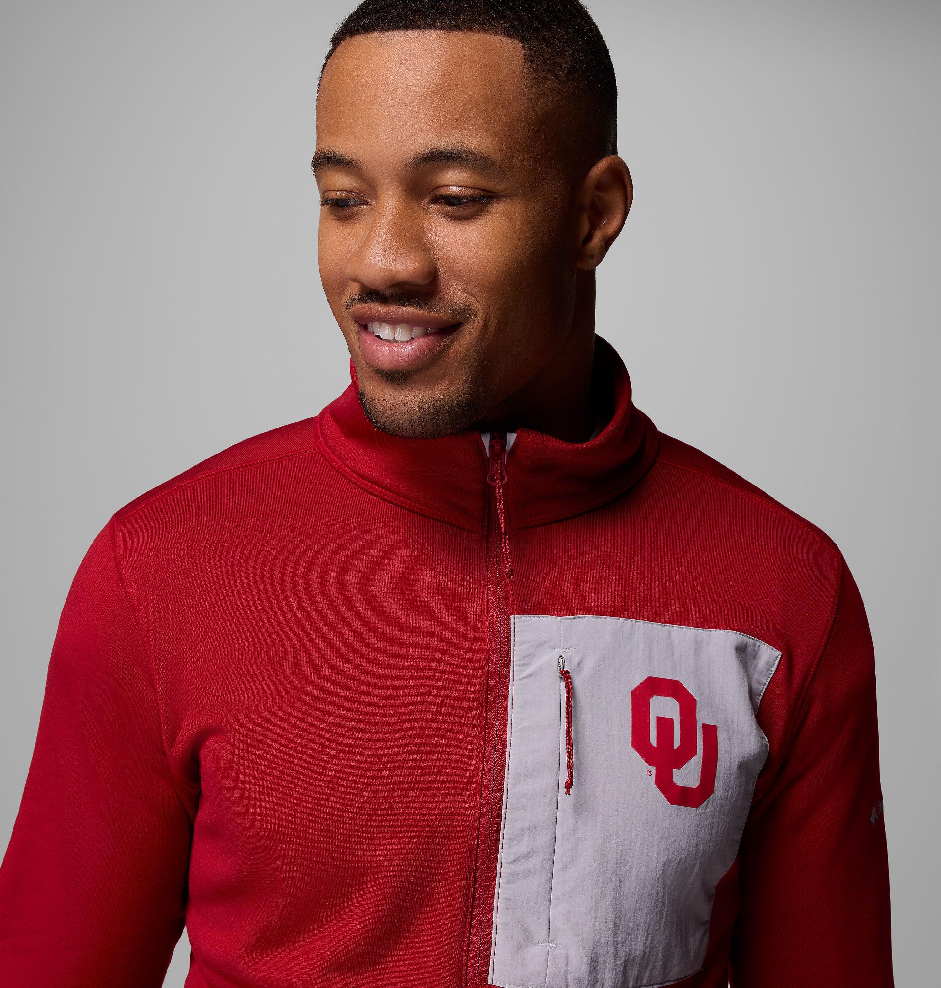 Men's Collegiate Columbia Hike Half Zip Jacket - Oklahoma 5