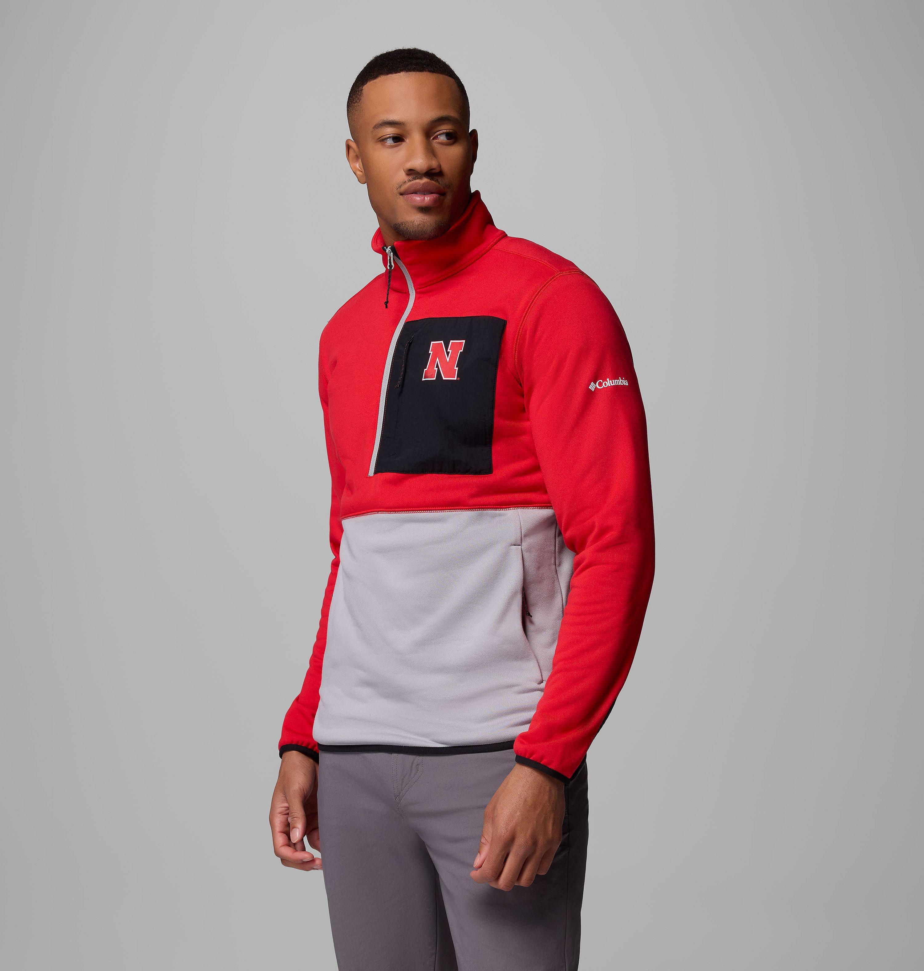 Men's Collegiate Columbia Hike Half Zip Jacket - Nebraska 4