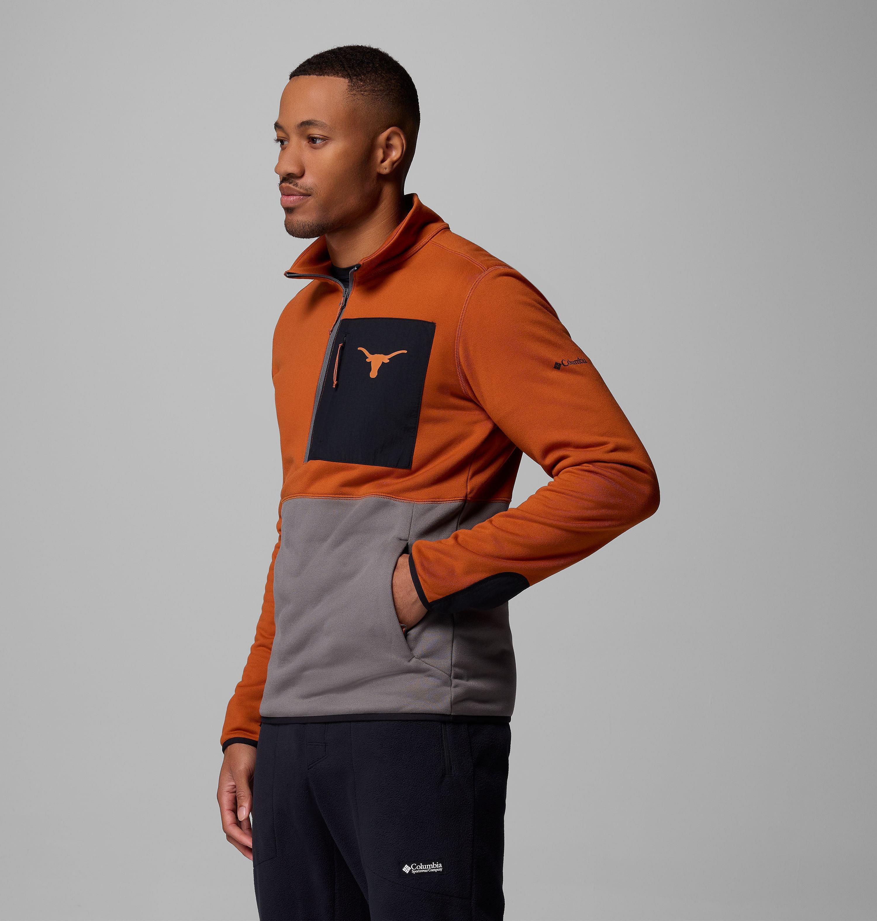 Men's Collegiate Columbia Hike Half Zip Jacket - Texas 4
