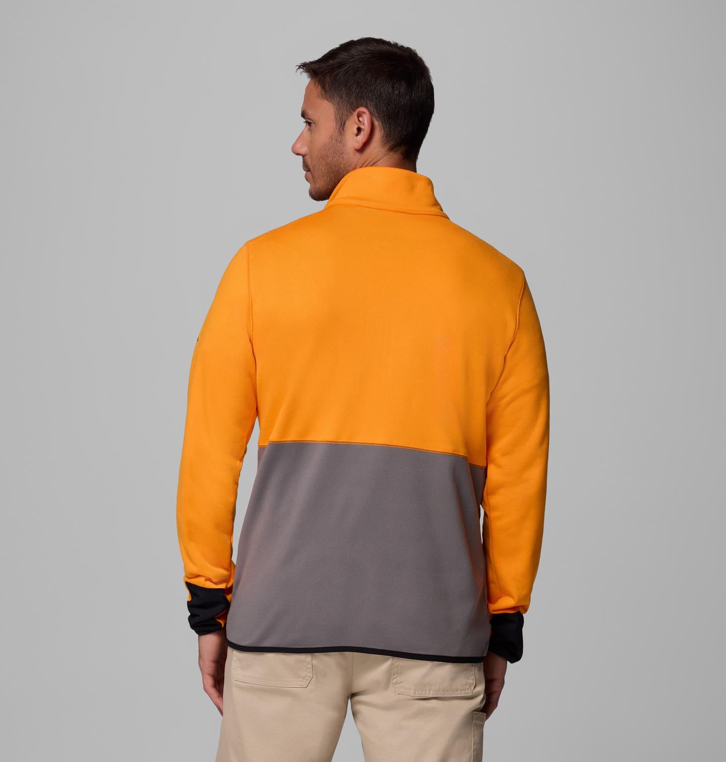 Мужские куртки Collegiate Columbia Hike Half Zip Jacket - Tennessee, цвет: Серый / Чёрный — фото 3
