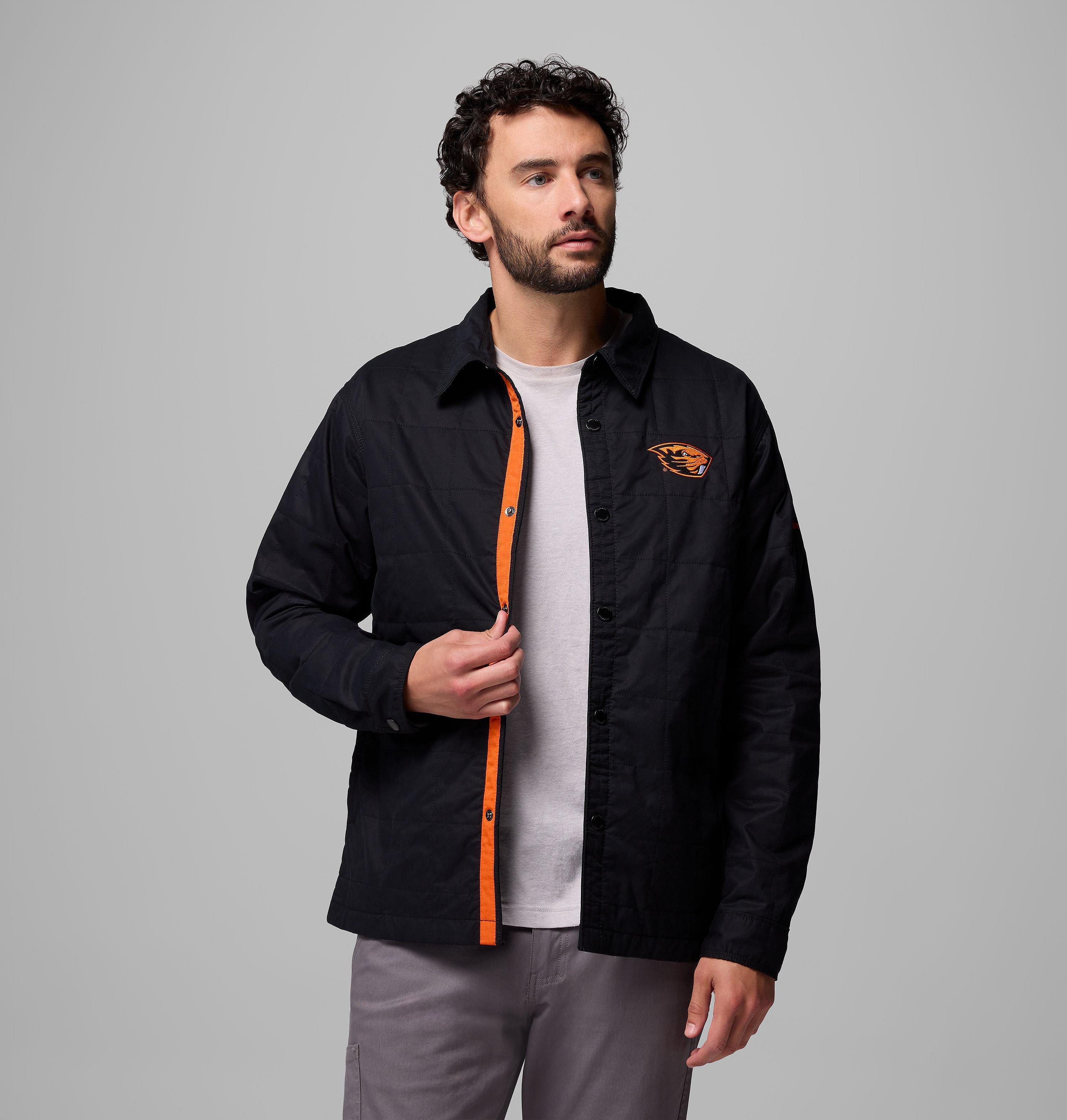 Men's Collegiate Campus Roam Quilted Shirt Jacket - Oregon State 5