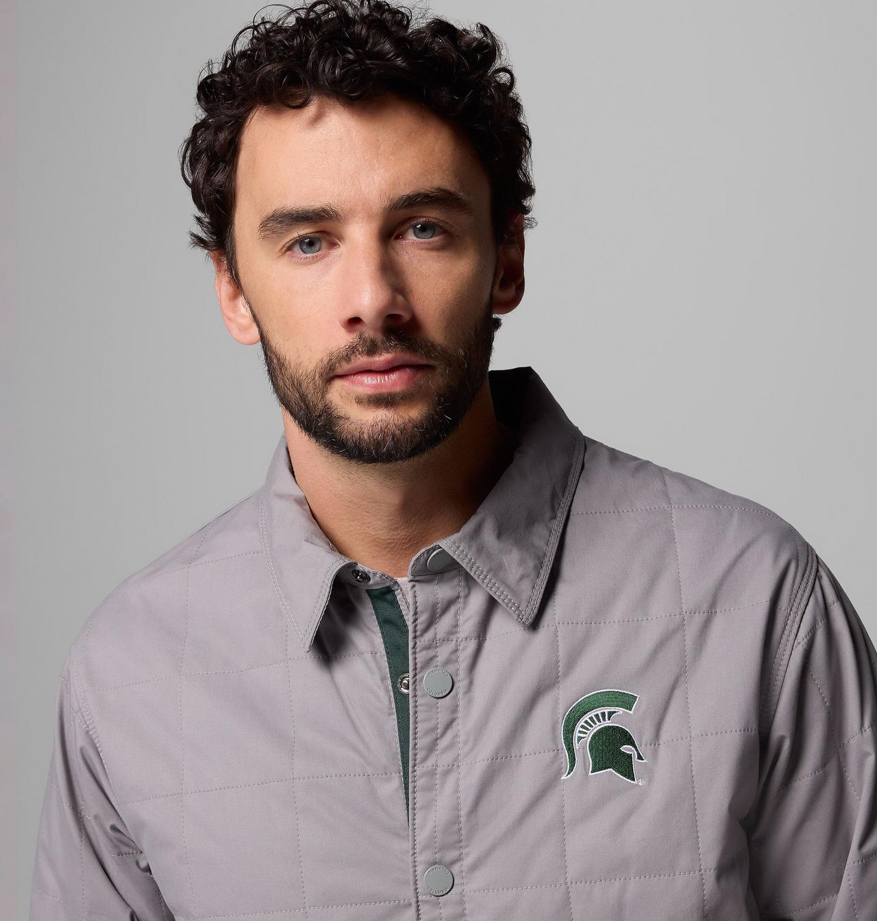 Men's Collegiate Campus Roam™ Quilted Shirt Jacket - Michigan State 7