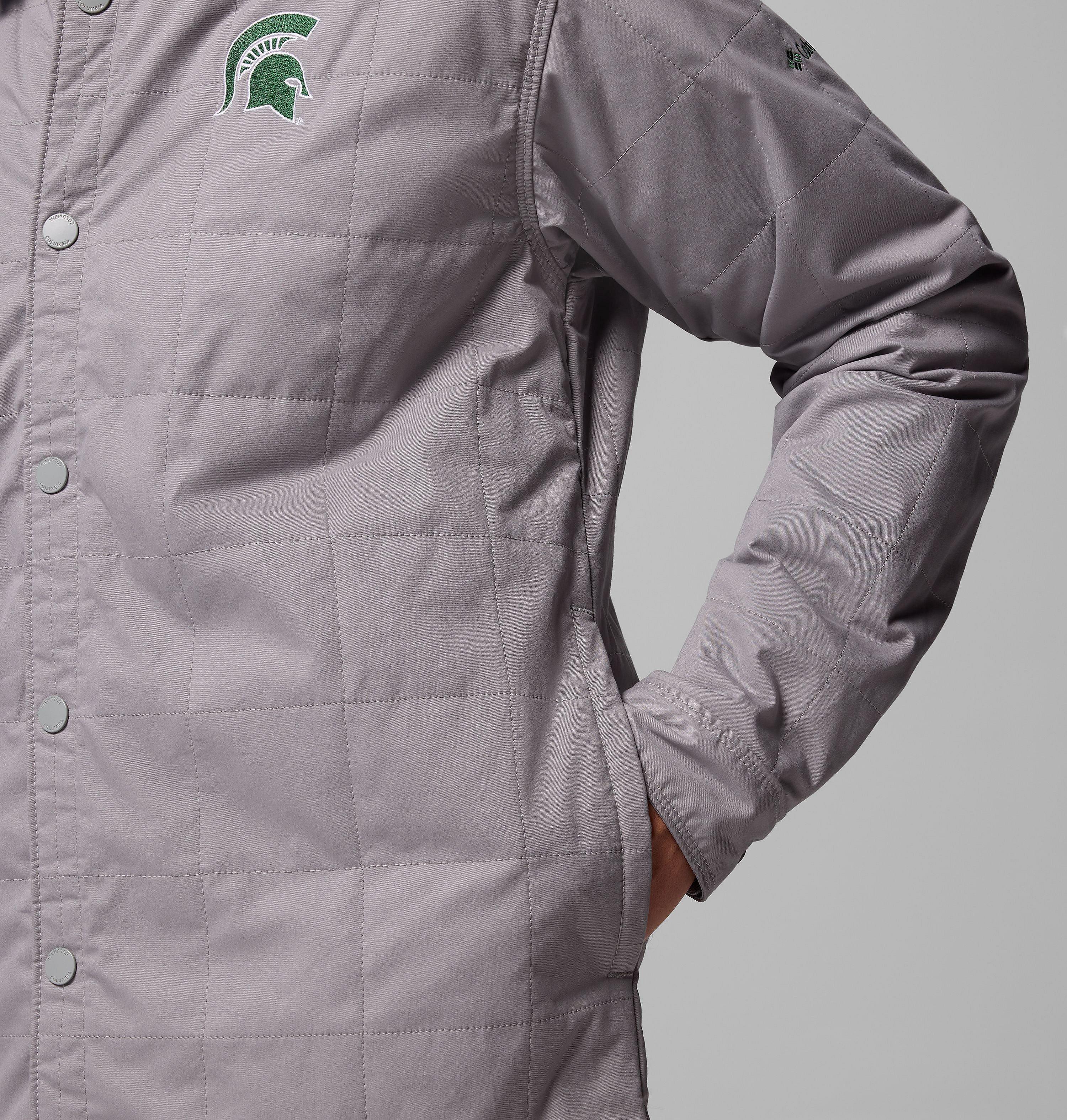 Men's Collegiate Campus Roam Quilted Shirt Jacket - Michigan State 8