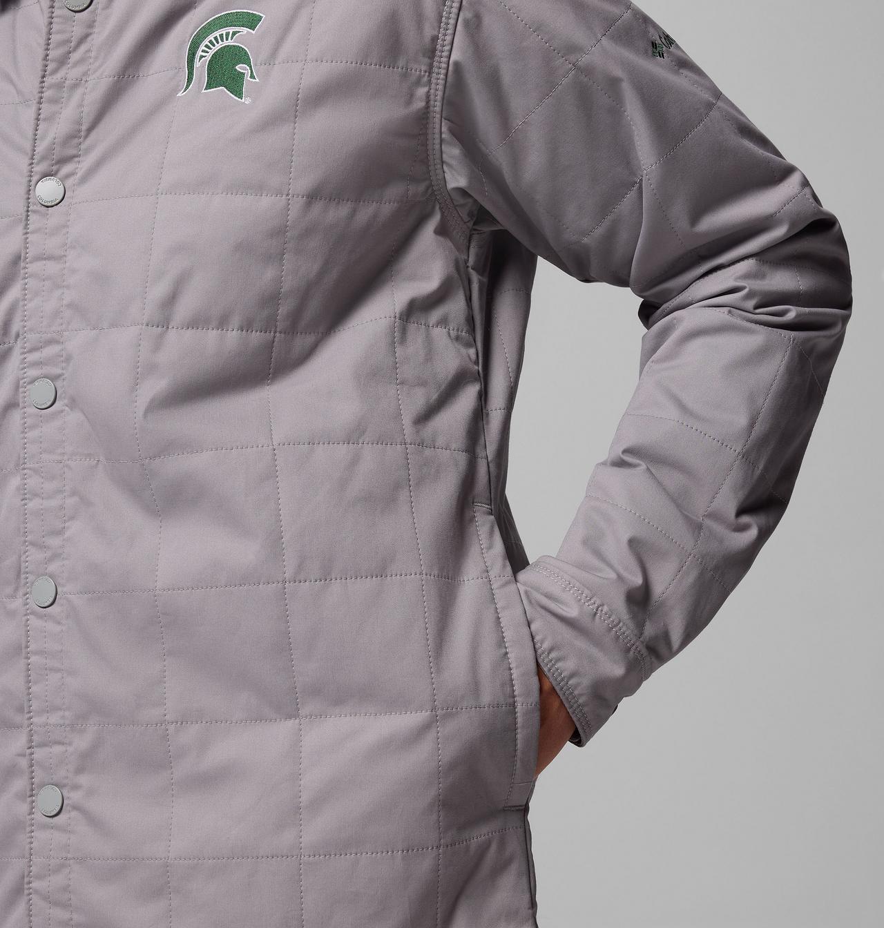 Men's Collegiate Campus Roam™ Quilted Shirt Jacket - Michigan State 8