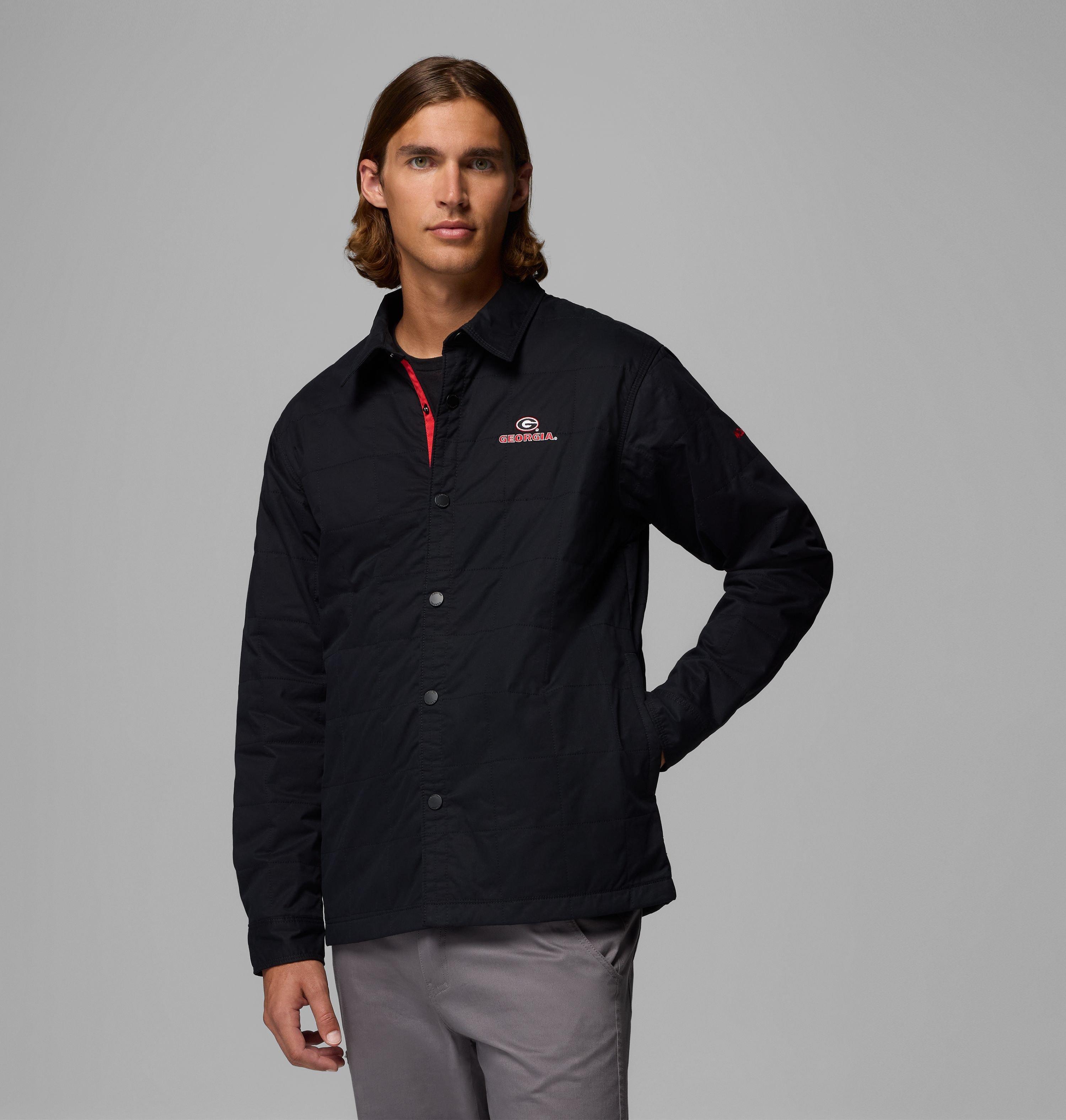 Men's Collegiate Campus Roam Quilted Shirt Jacket - Georgia 4