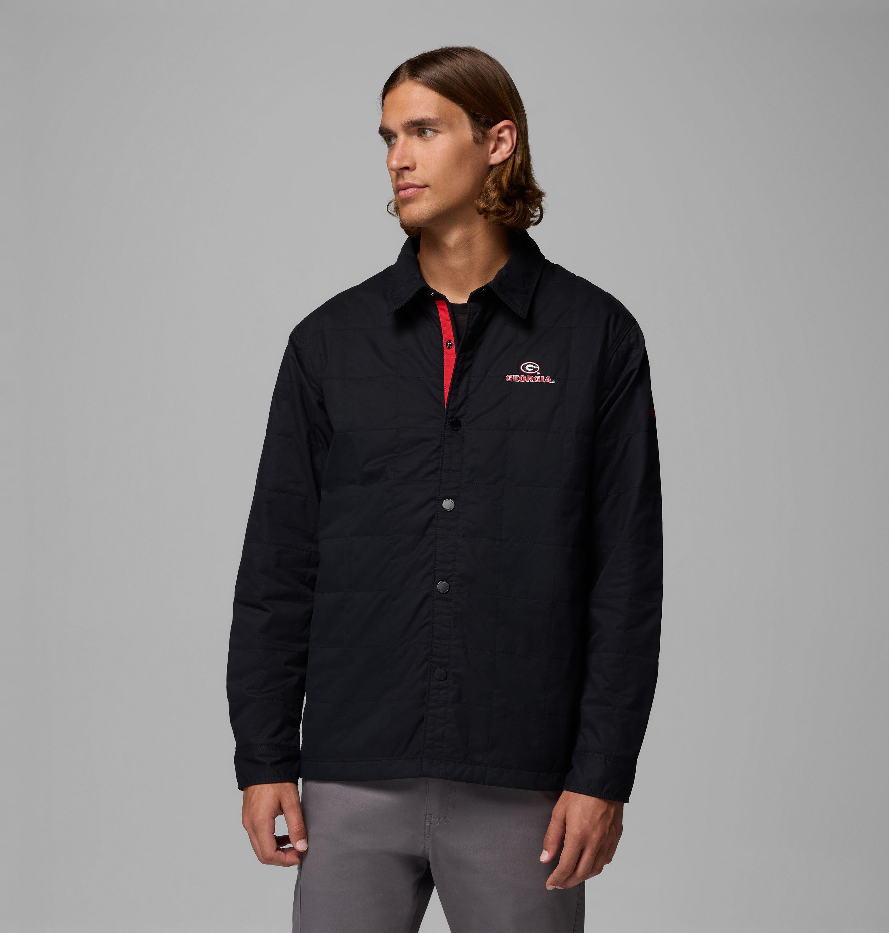 Men's Collegiate Campus Roam Quilted Shirt Jacket - Georgia 5