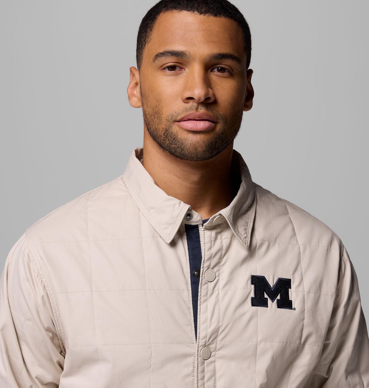 Men's Collegiate Campus Roam™ Quilted Shirt Jacket - Michigan 7