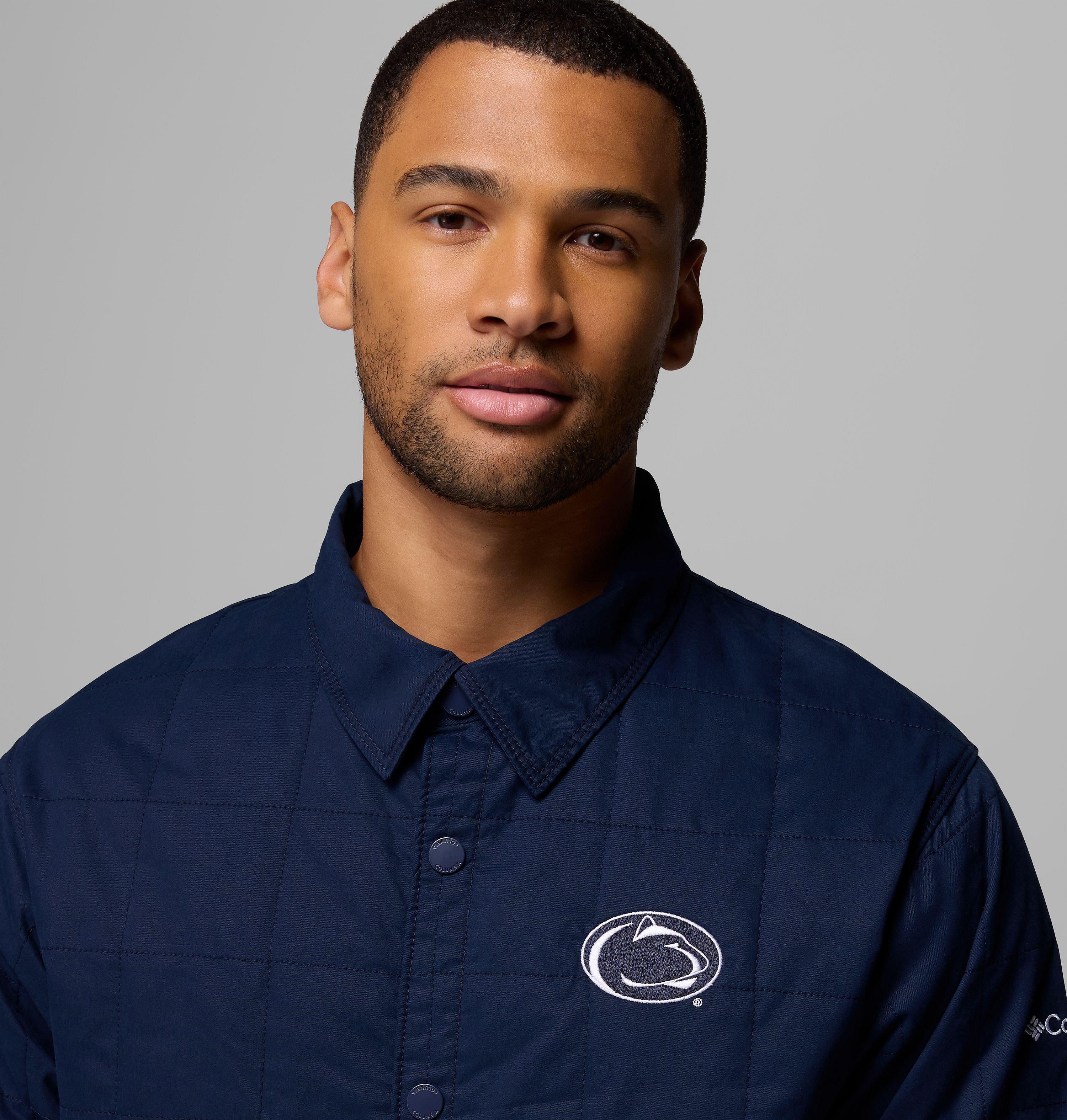 Men's Collegiate Campus Roam Quilted Shirt Jacket - Penn State 6