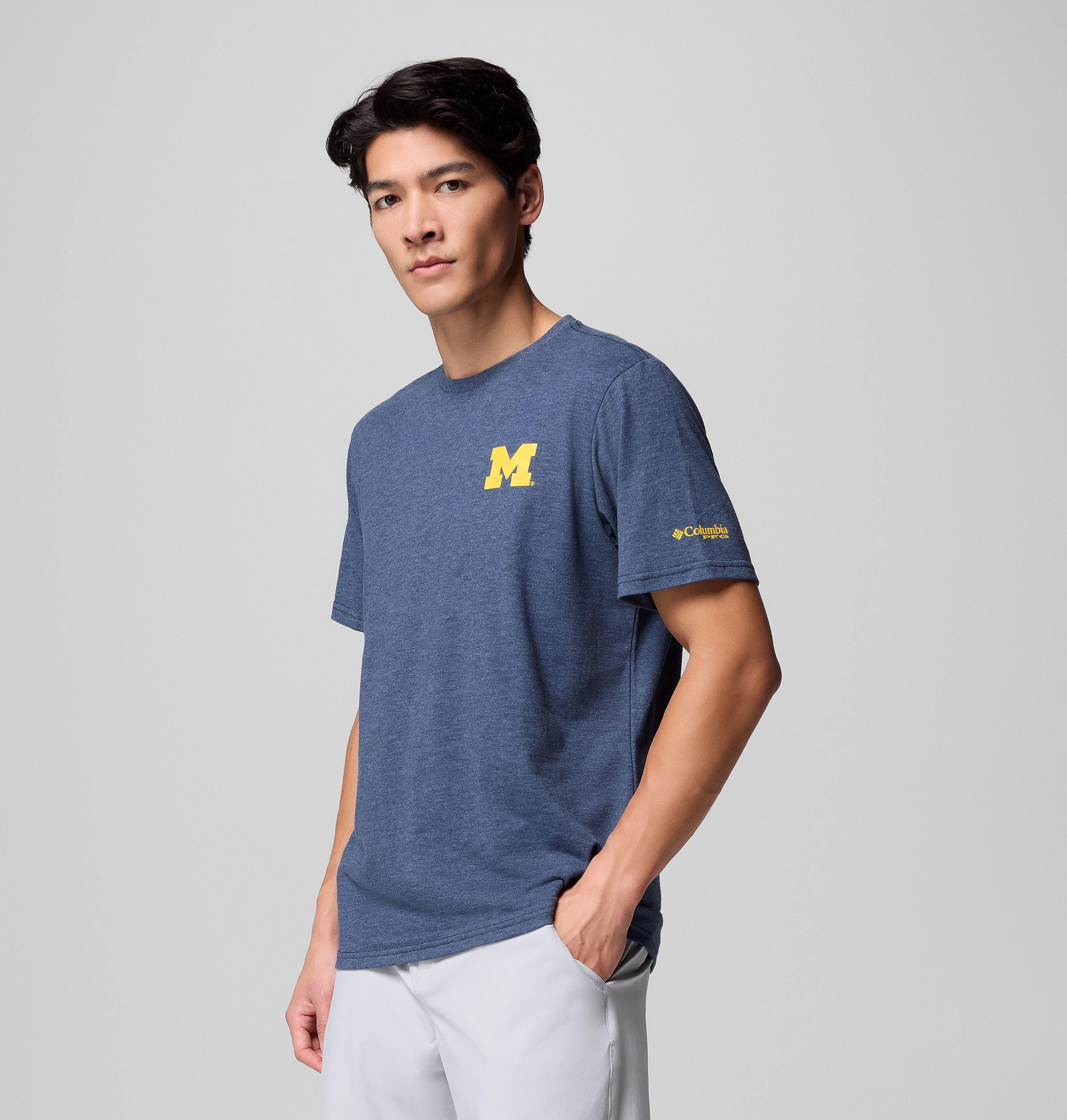 Men's Collegiate PFG Short Sleeve Shirt - Michigan 4