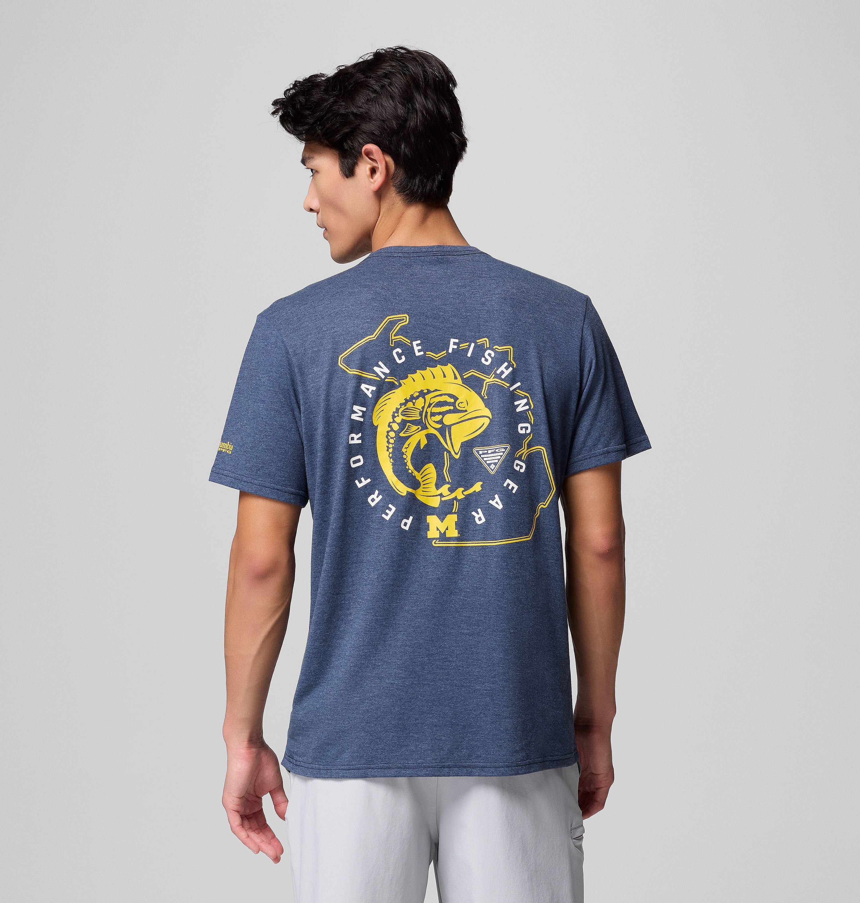 Men's Collegiate PFG Short Sleeve Shirt - Michigan 3