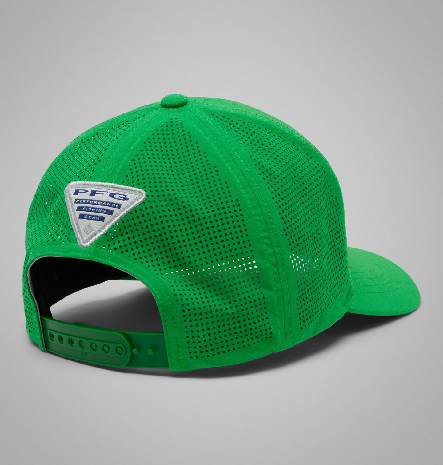 Мужские аксессуары Columbia Collegiate PFG Elite 3D Stretch Snap Back - Oregon, цвет: Зелёный — фото 2