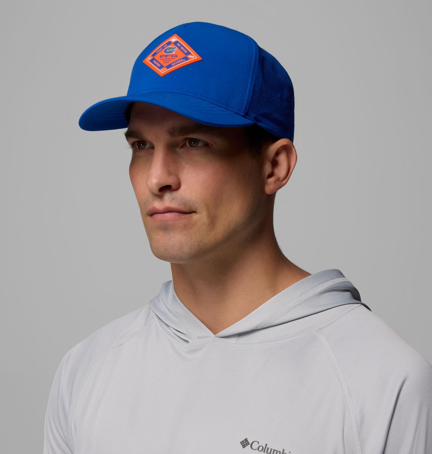 Мужские аксессуары Columbia Collegiate PFG Elite 3D Stretch Snap Back - Florida, цвет: Fla - Azul — фото 3