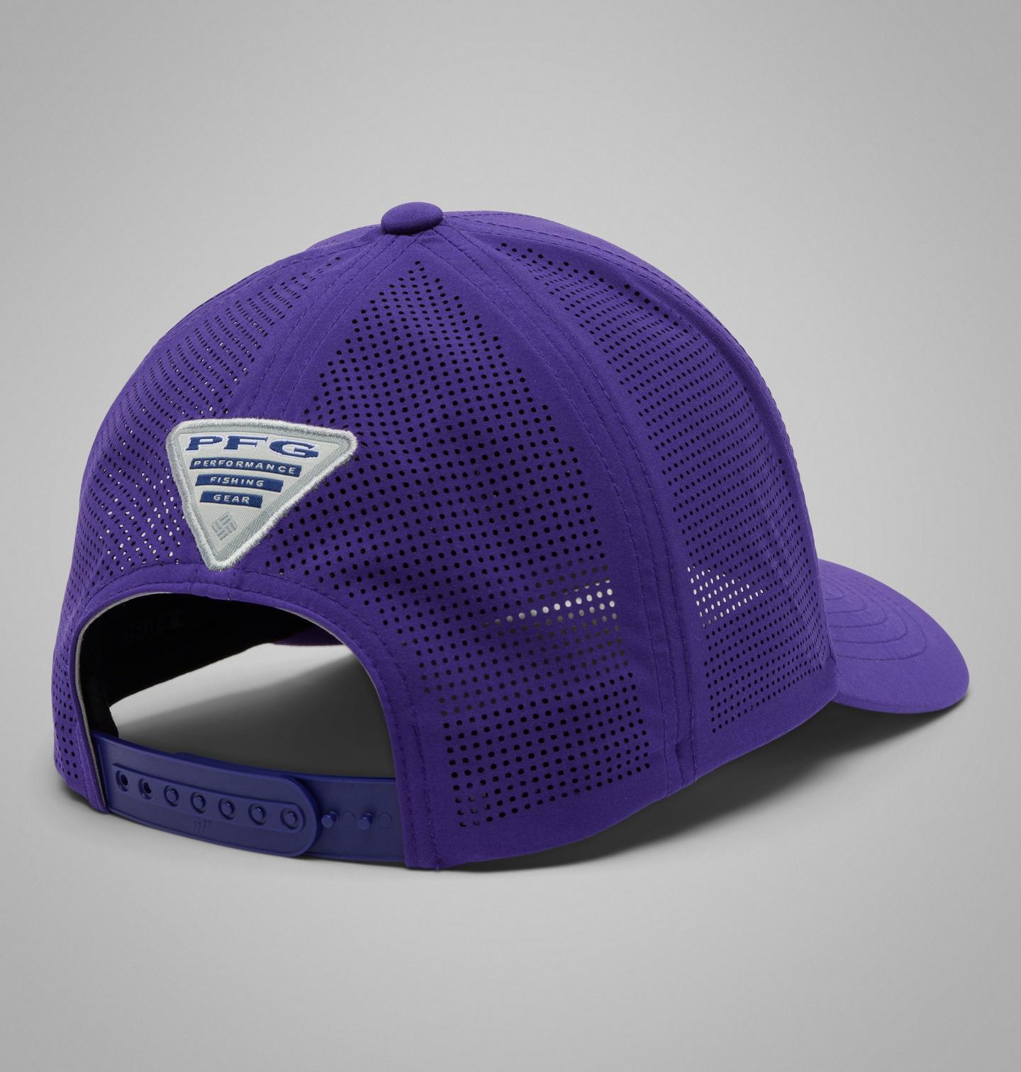 Мужские аксессуары Columbia Collegiate PFG Elite 3D Stretch Snap Back - LSU, цвет: Яркий фиолетовый — фото 2