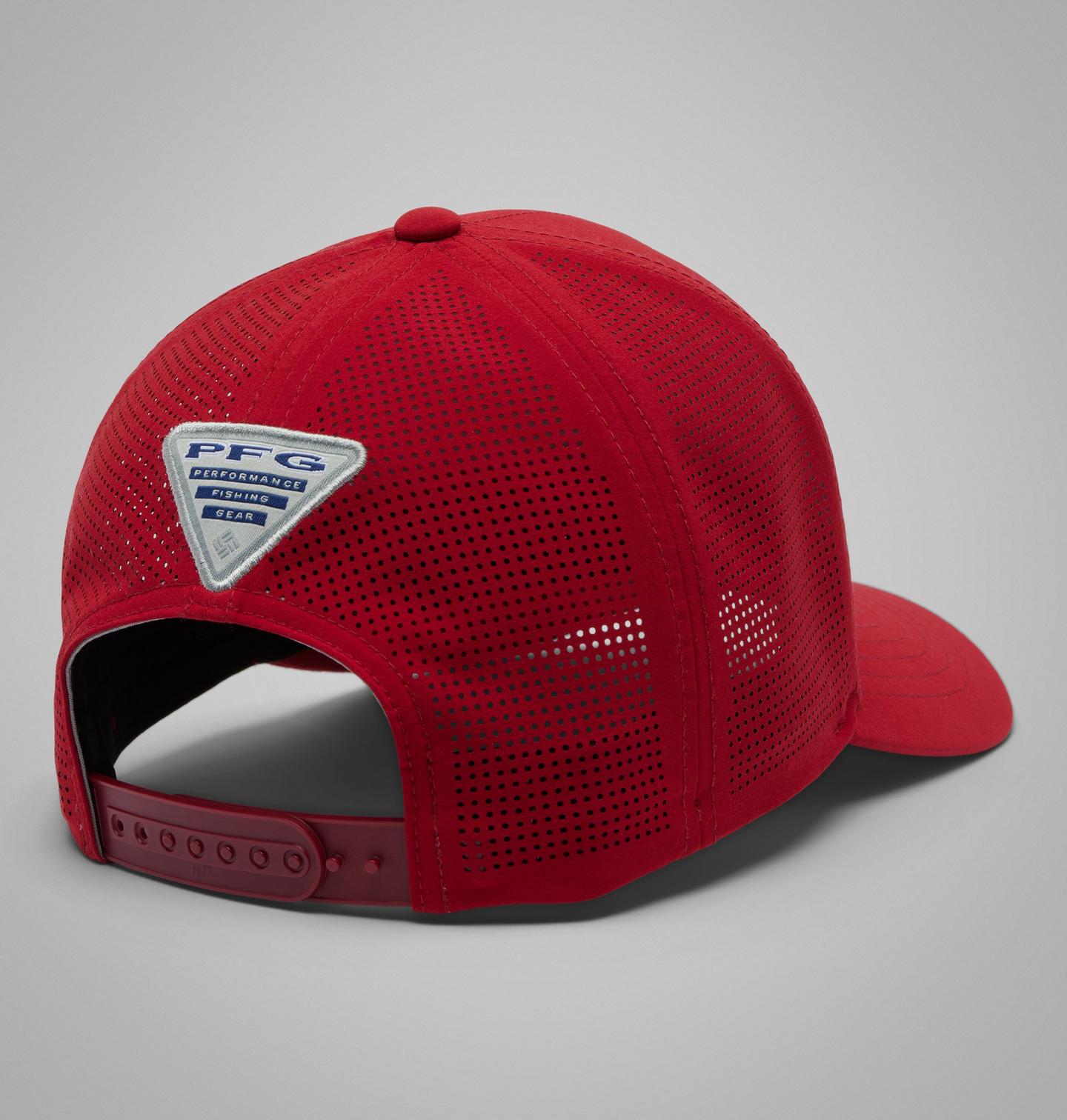 Мужские аксессуары Columbia Collegiate PFG Elite 3D Stretch Snap Back - Alabama, цвет: Красный бархатный — фото 2