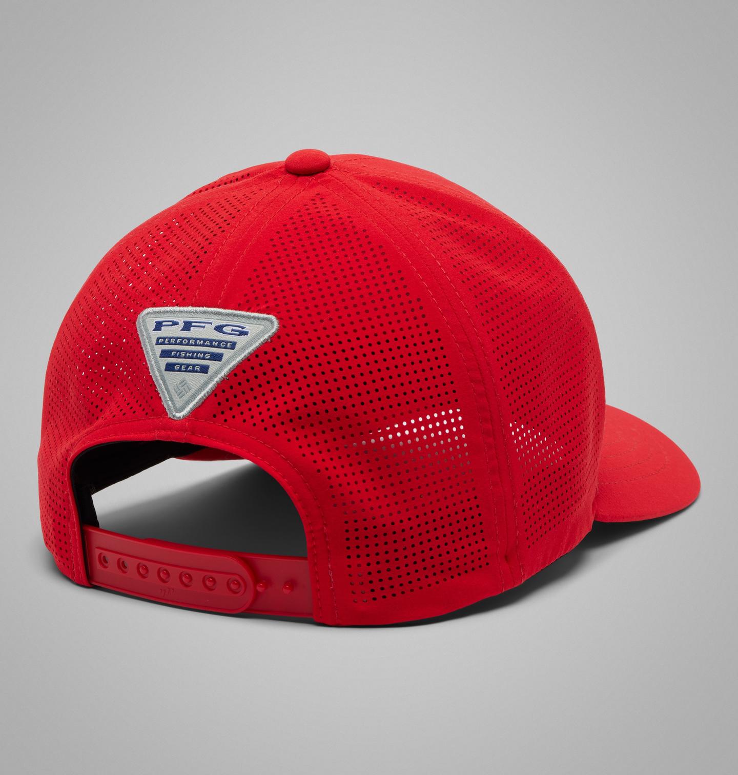 Мужские аксессуары Columbia Collegiate PFG Elite 3D Stretch Snap Back - Georgia, цвет: Яркий красный — фото 2