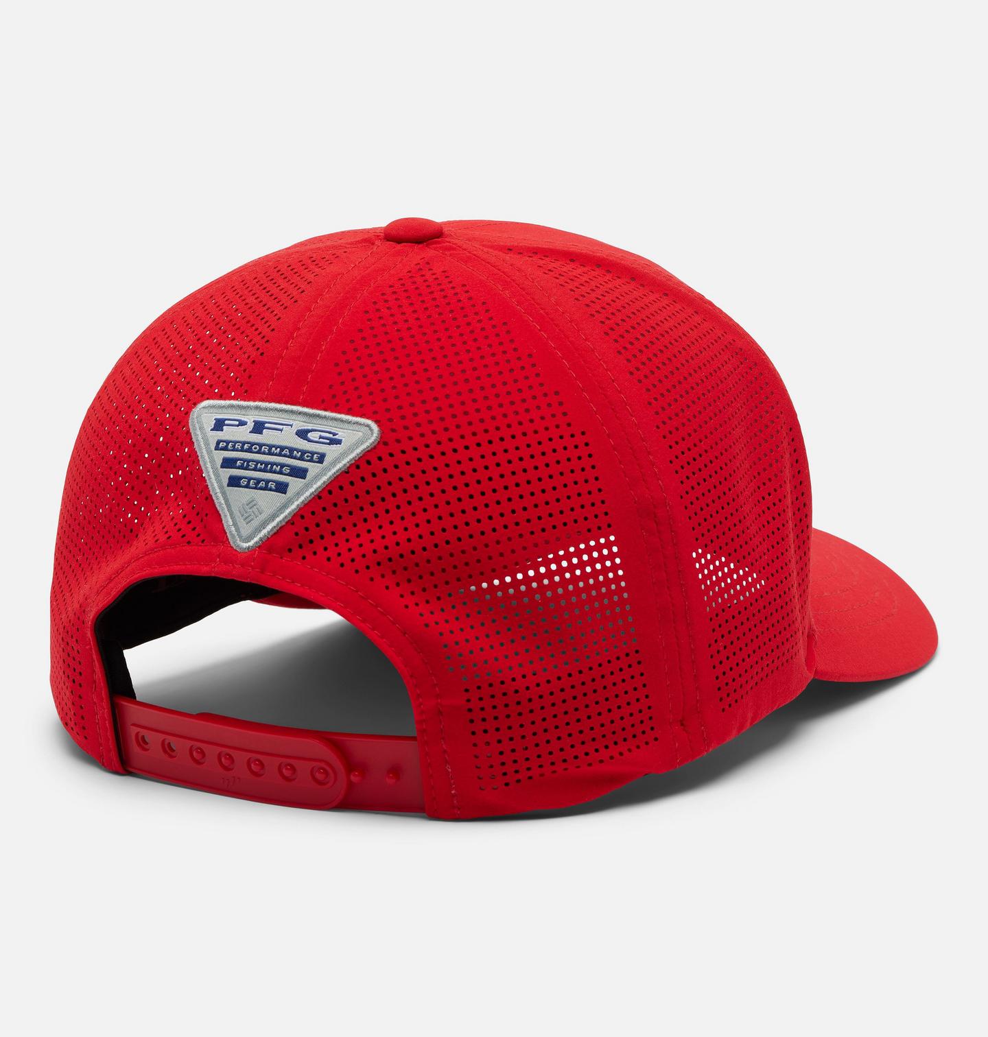Мужские головные уборы Columbia Collegiate PFG Elite 3D Stretch Snap Back - Nebraska, цвет: Яркий красный — фото 2