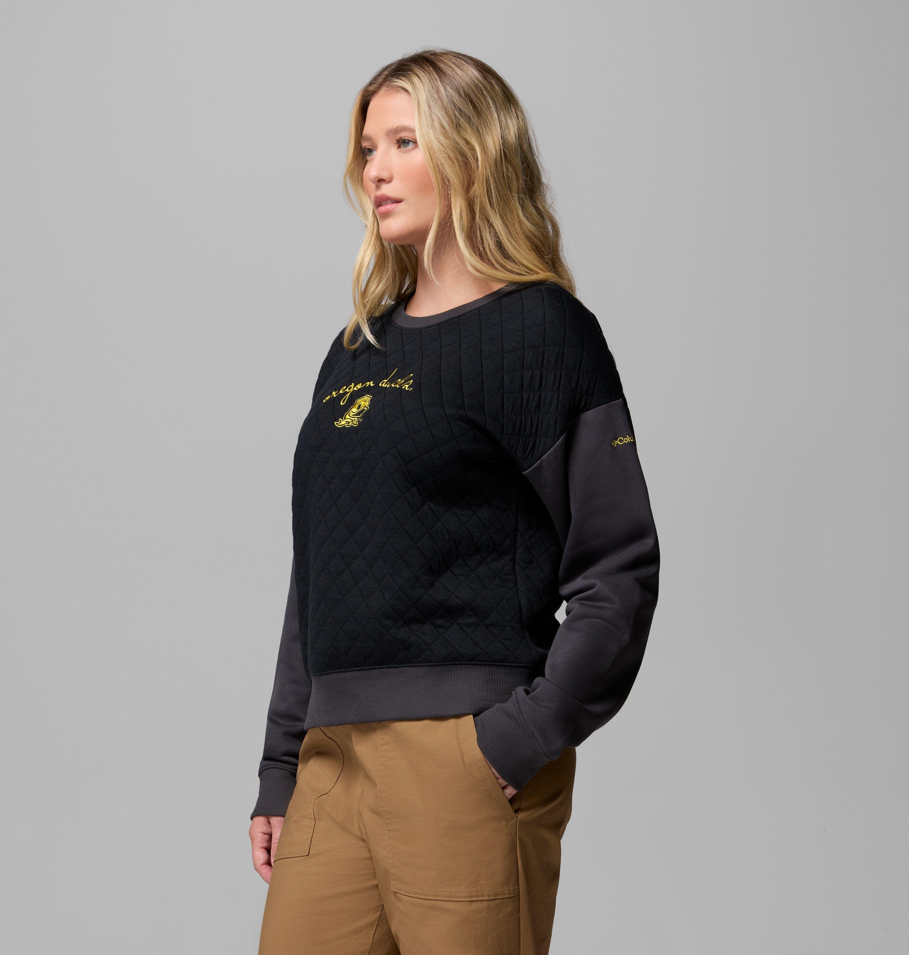 Women's Collegiate Hart Mountain Quilted Crew - Oregon 4