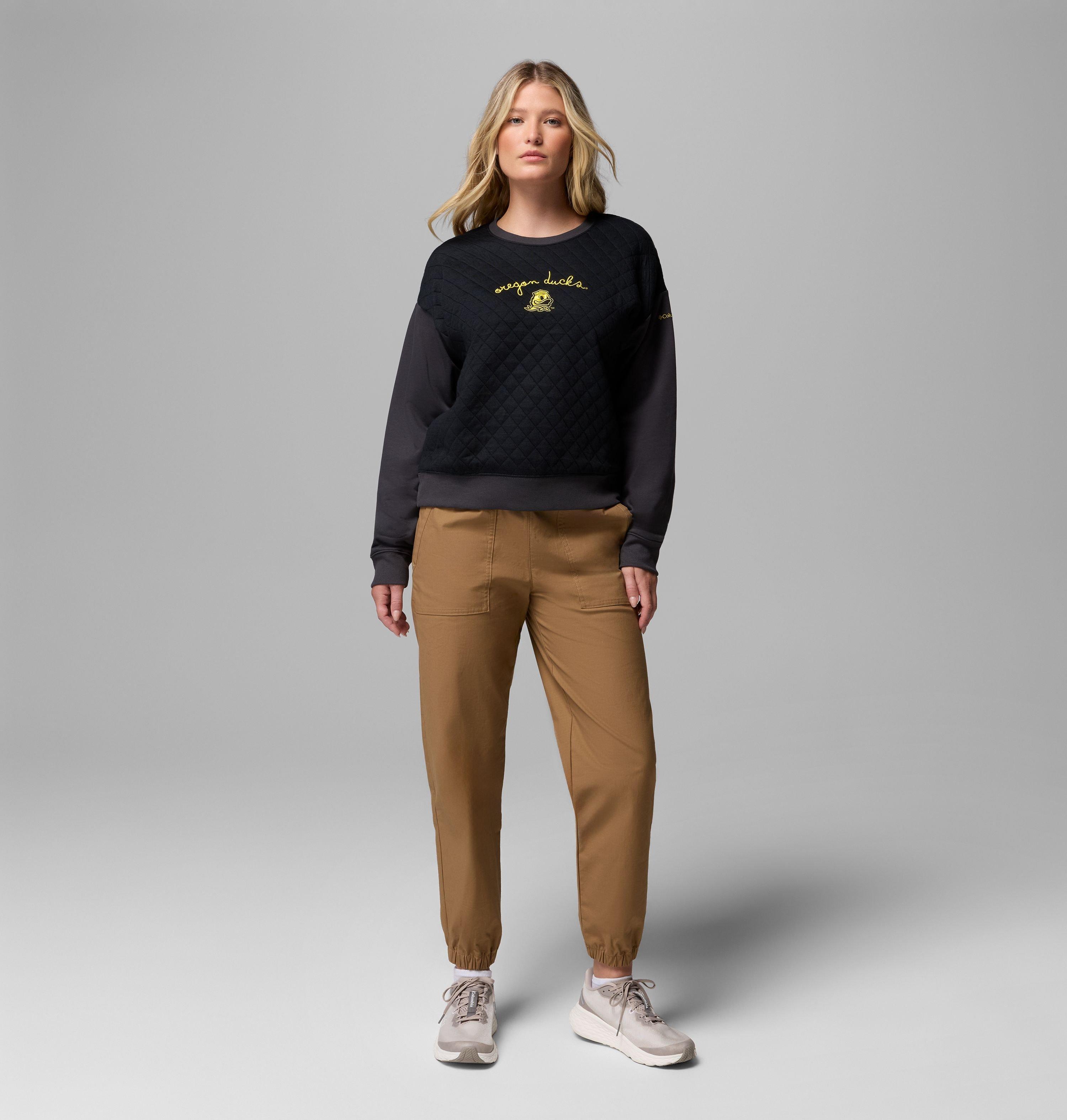 Women's Collegiate Hart Mountain Quilted Crew - Oregon 2